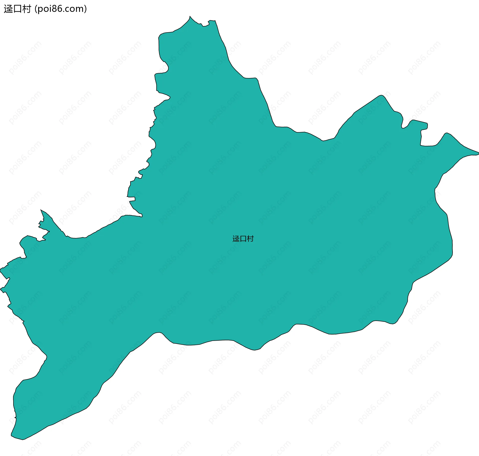 迳口村边界地图