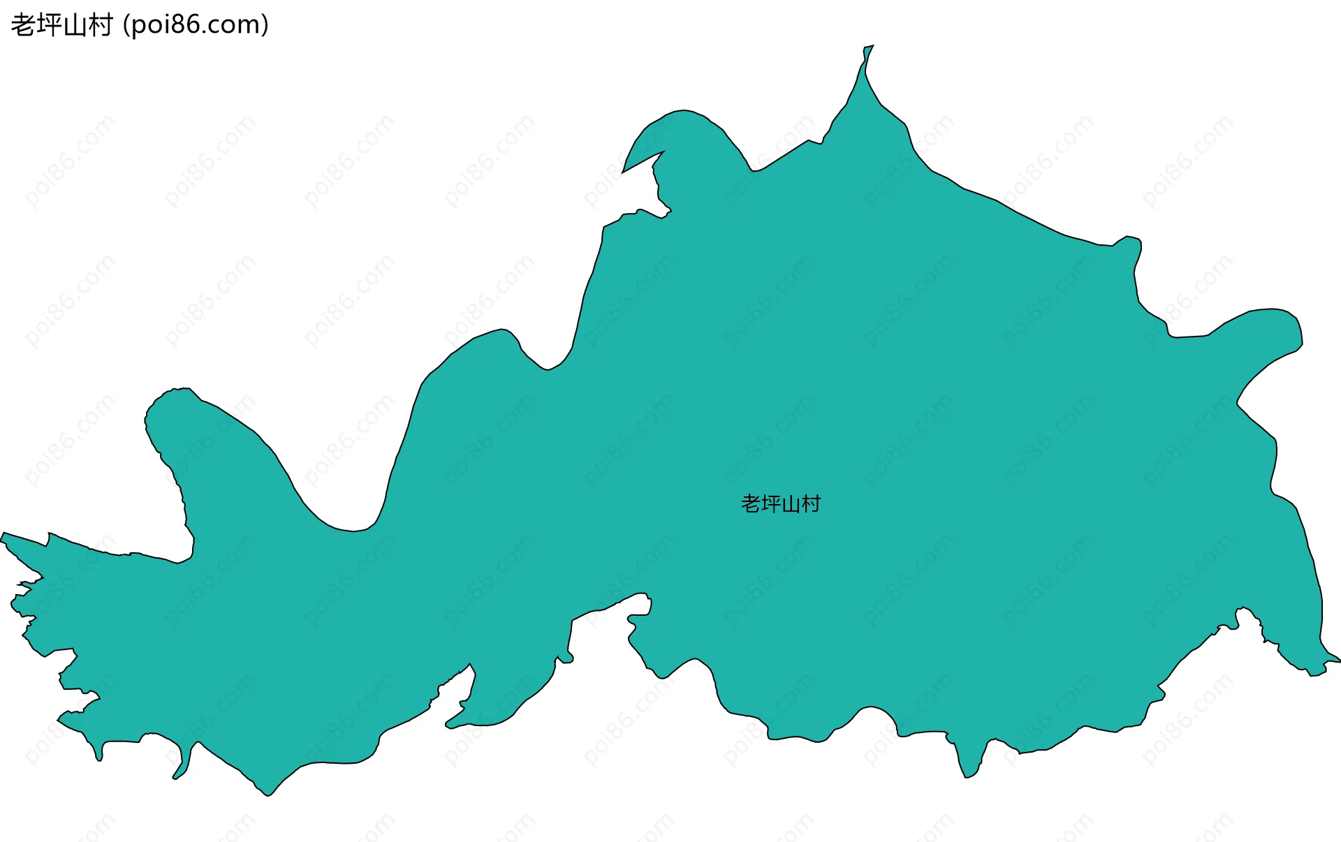 老坪山村边界地图