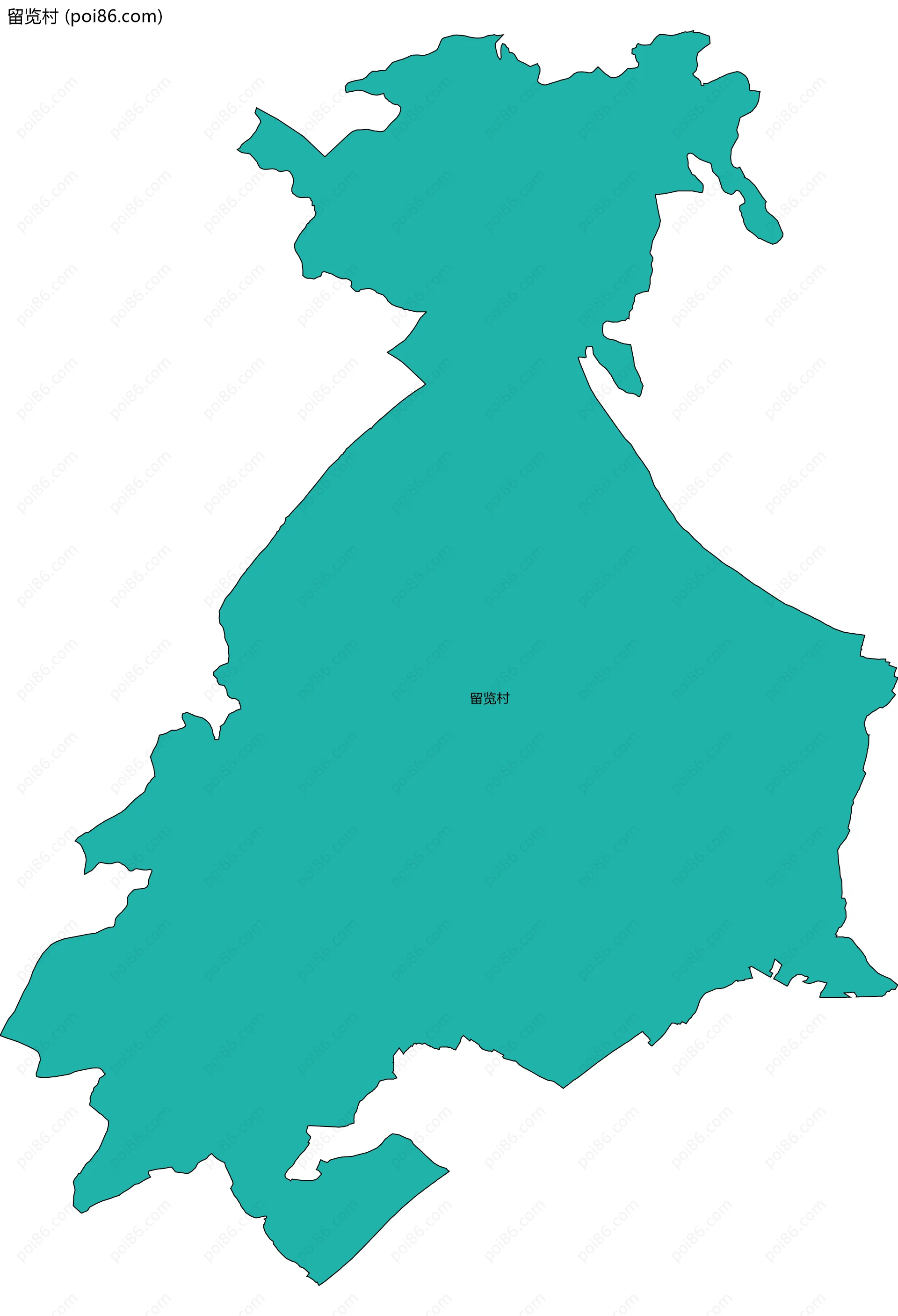 留览村边界地图