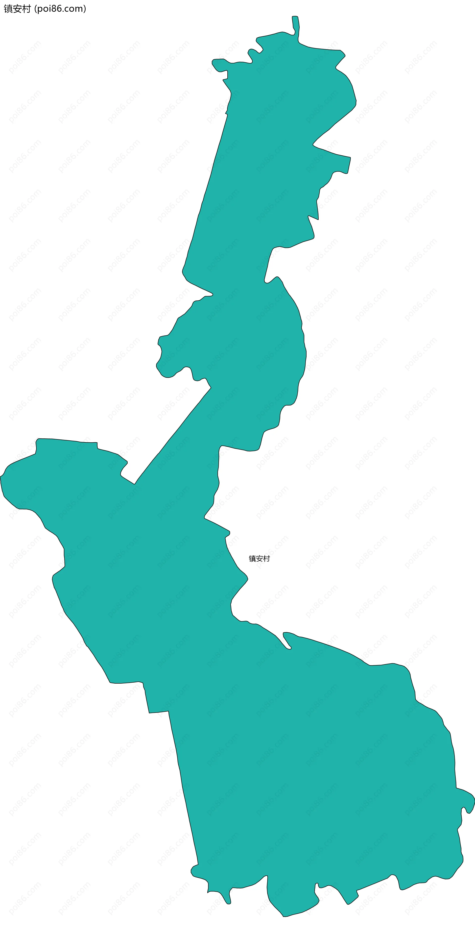 镇安村边界地图