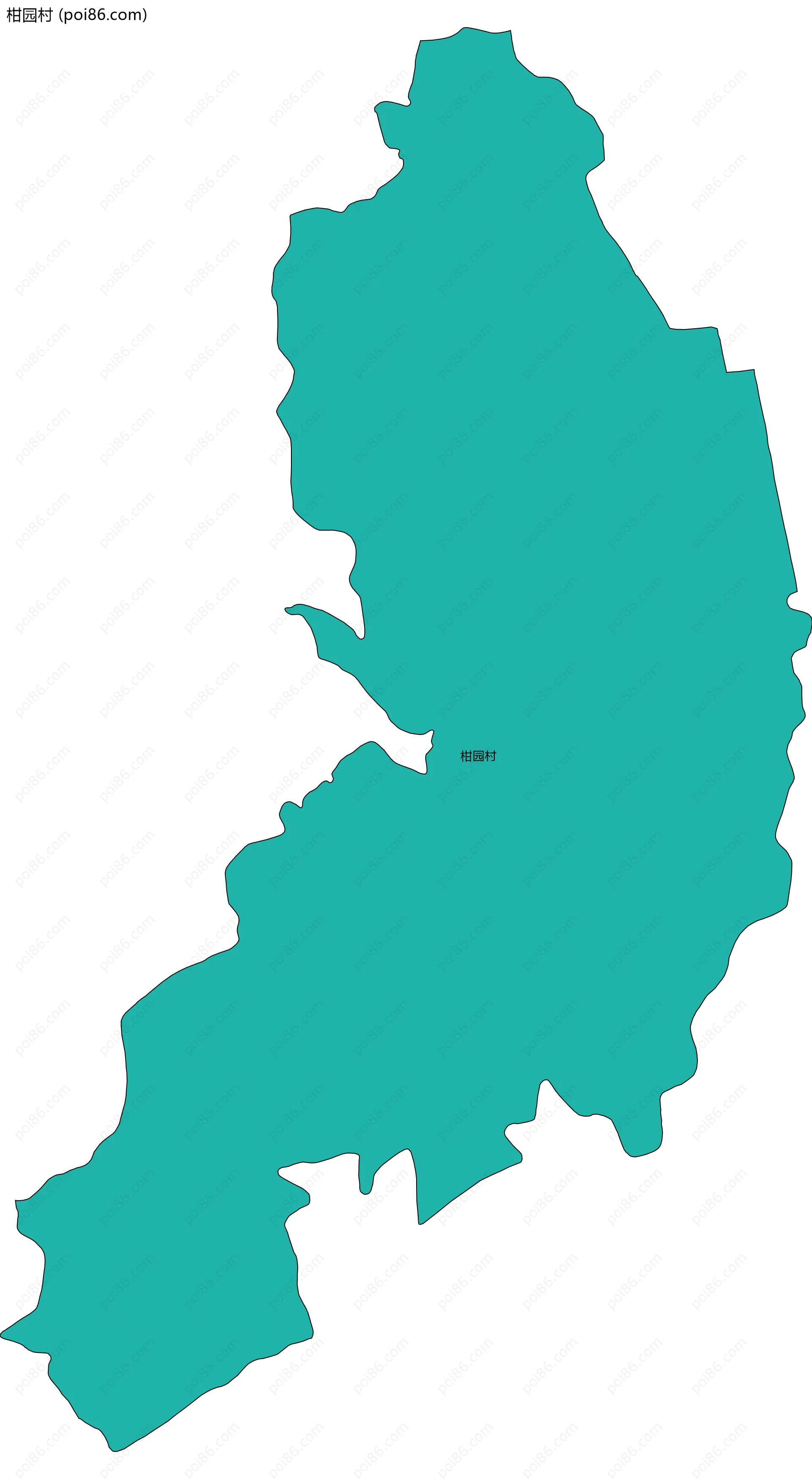 柑园村边界地图