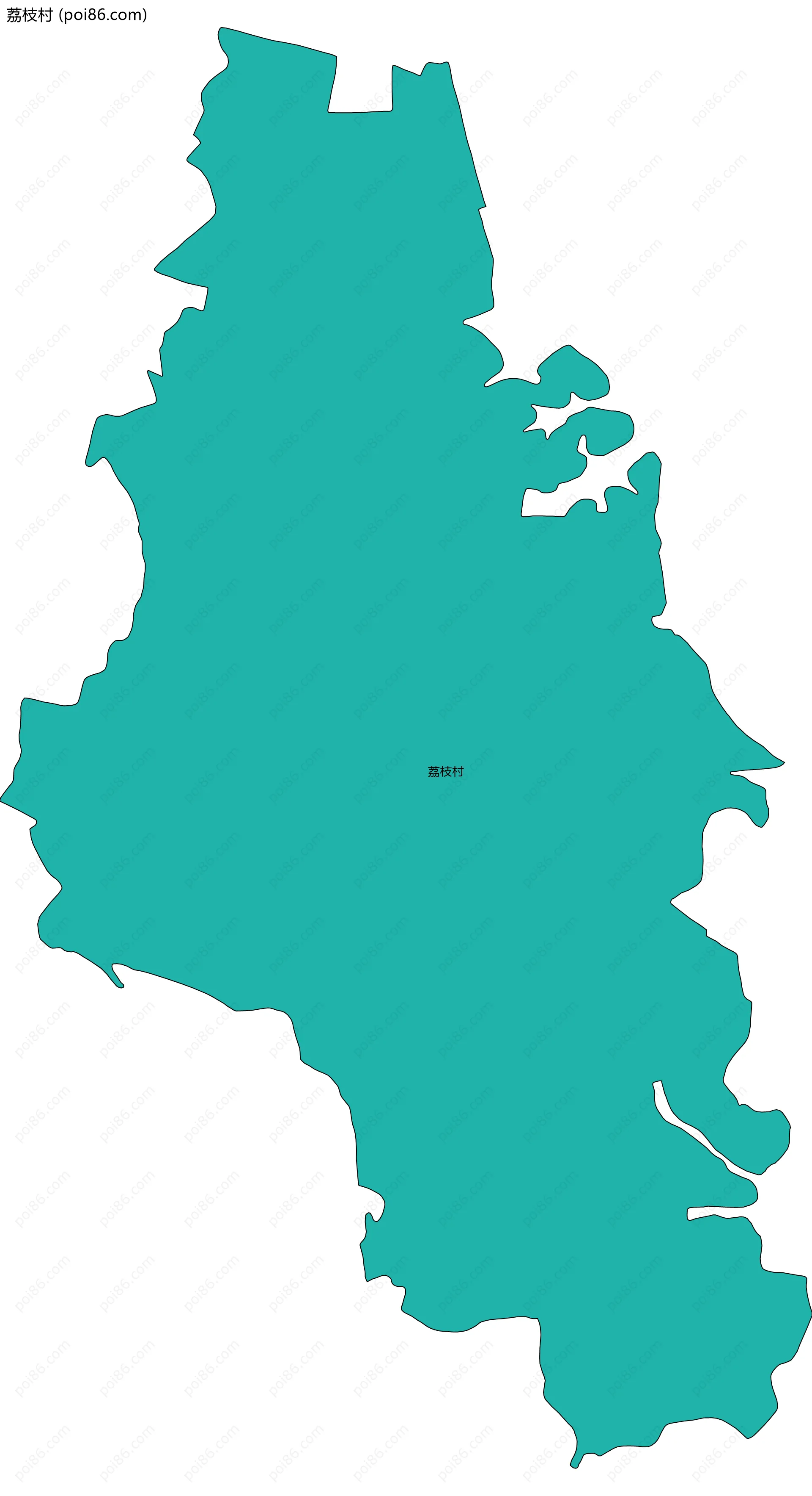 荔枝村边界地图