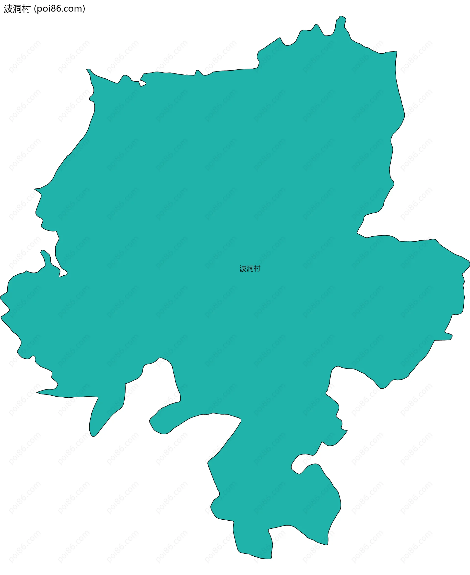 波洞村边界地图