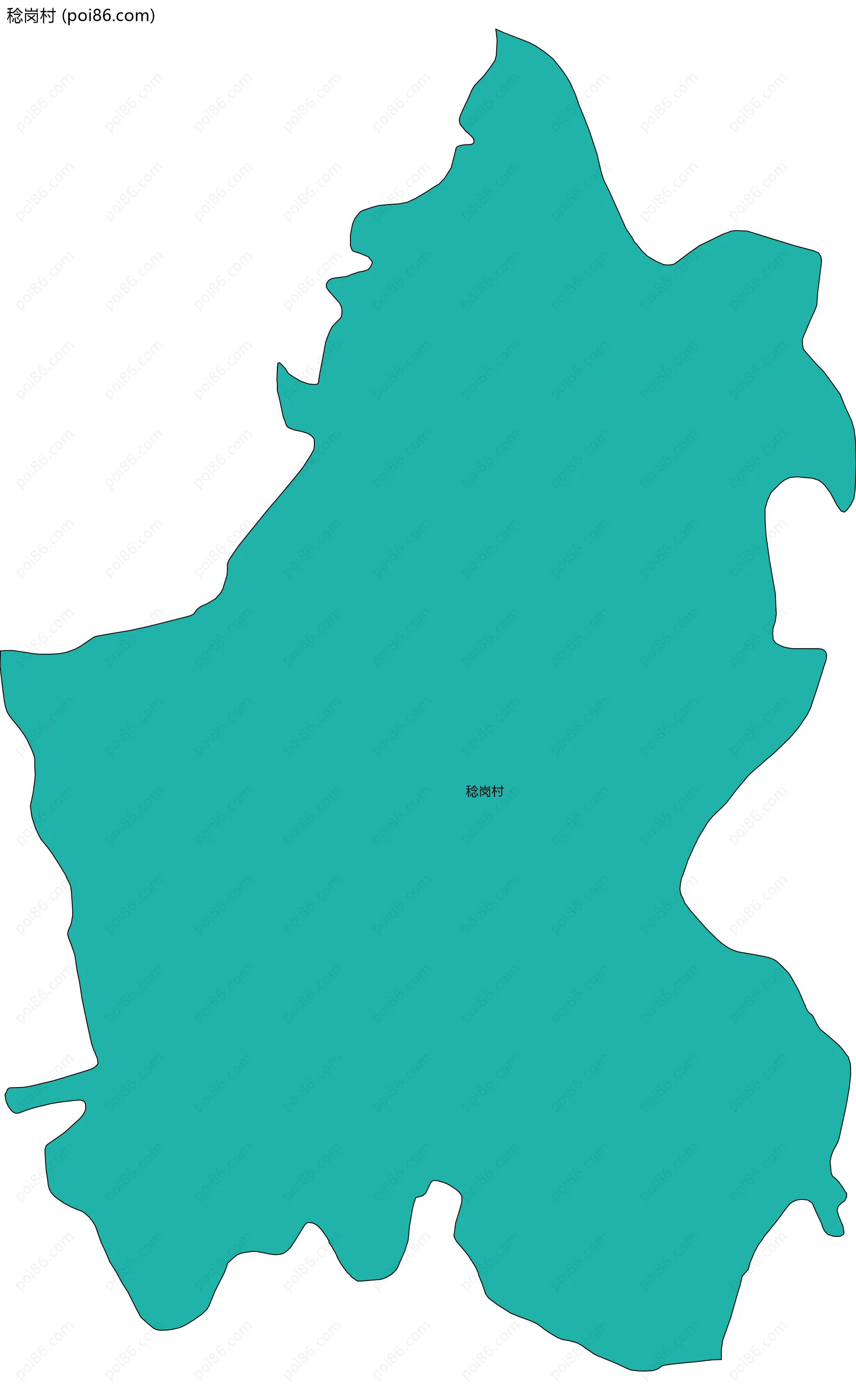 稔岗村边界地图