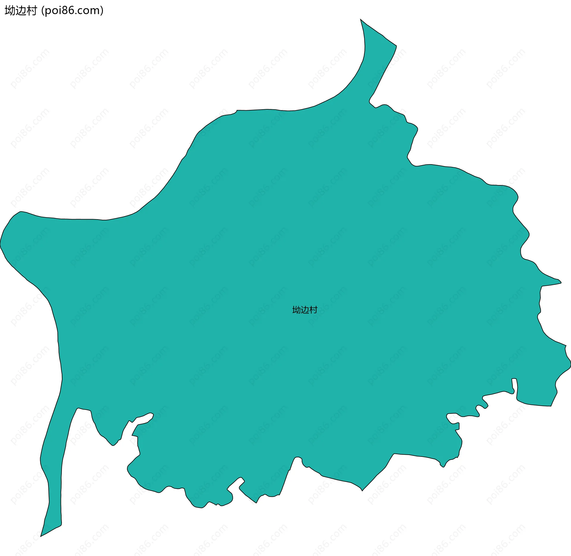 坳边村边界地图