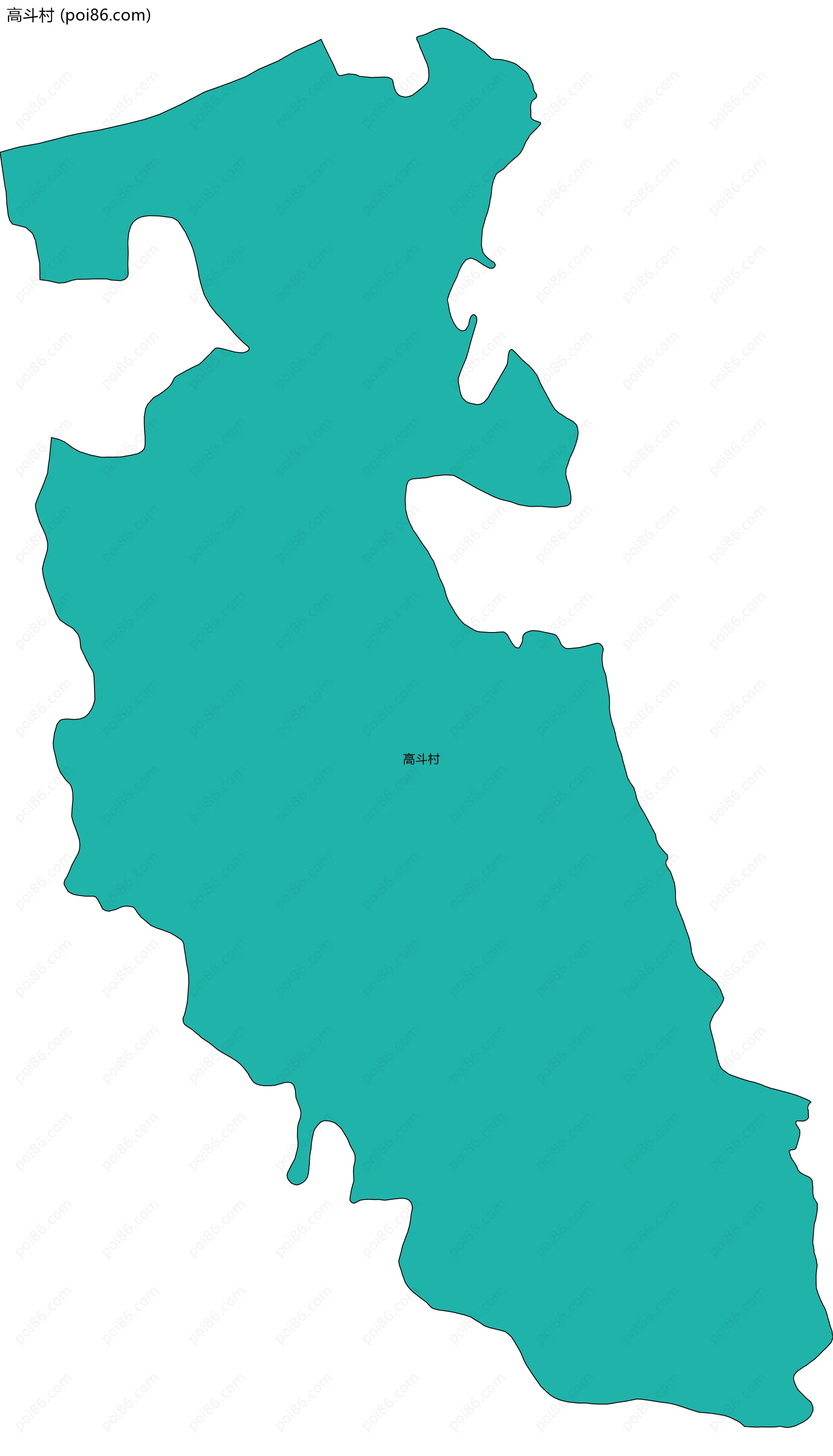 高斗村边界地图