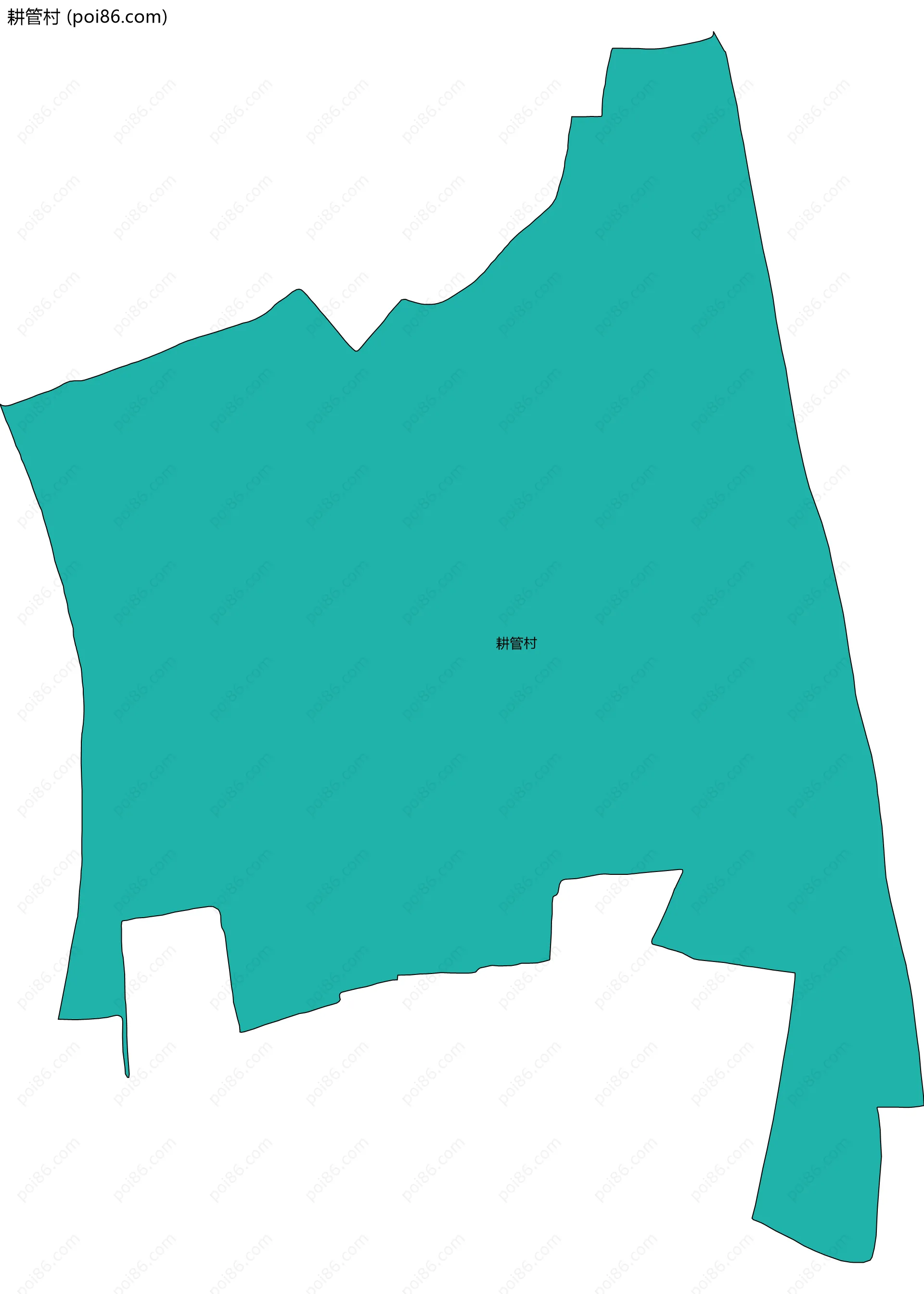 耕管村边界地图