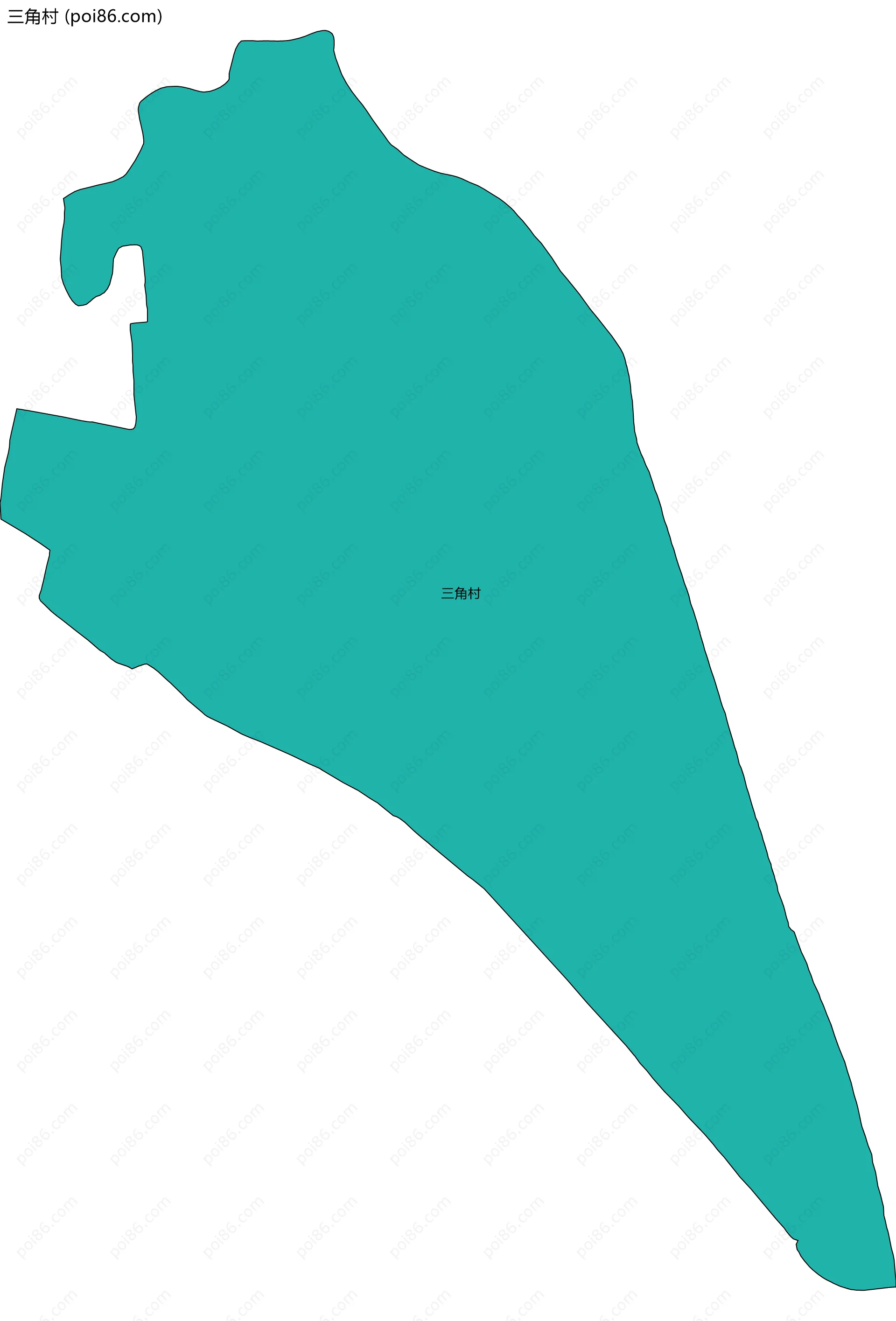 三角村边界地图