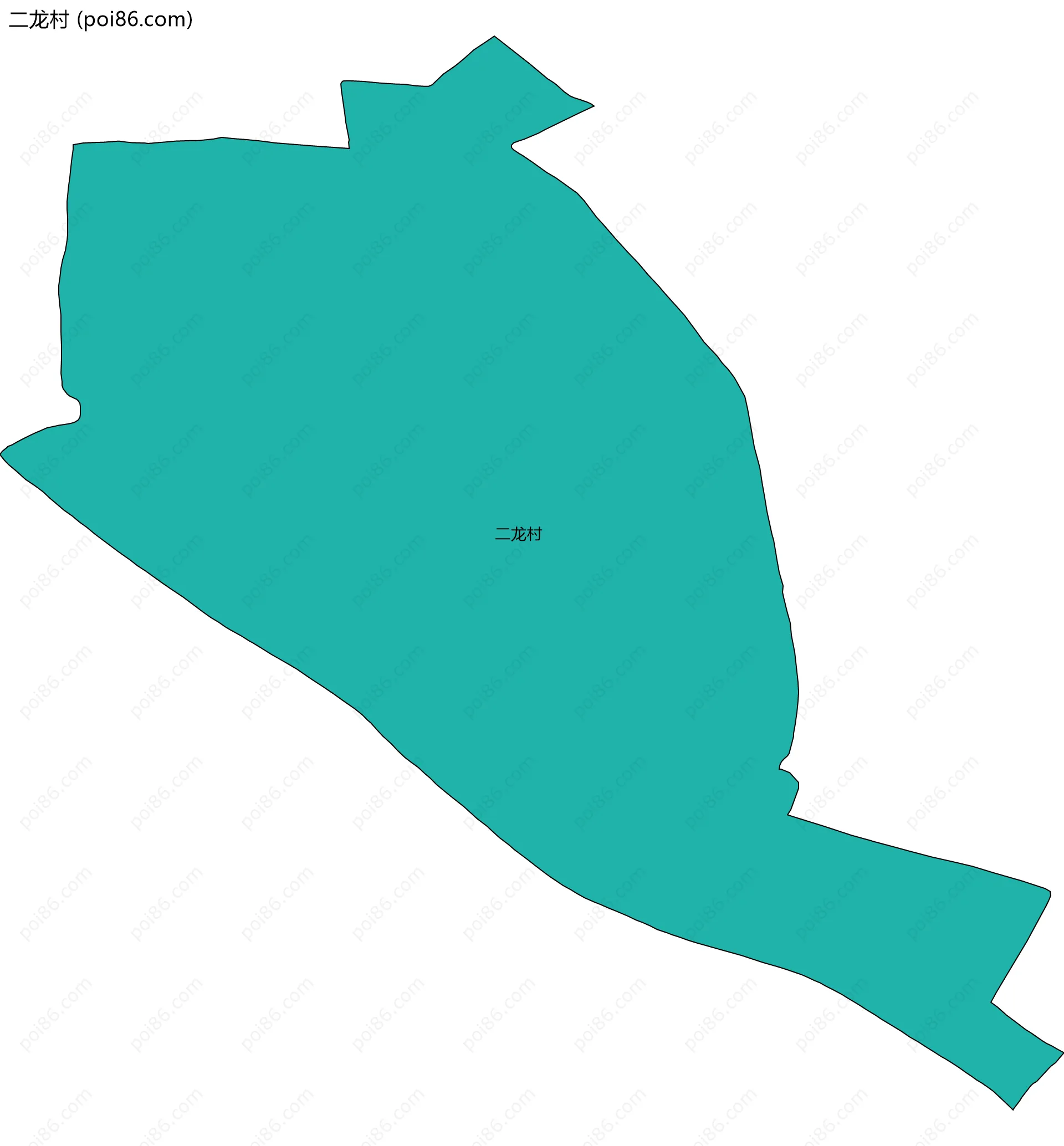 二龙村边界地图