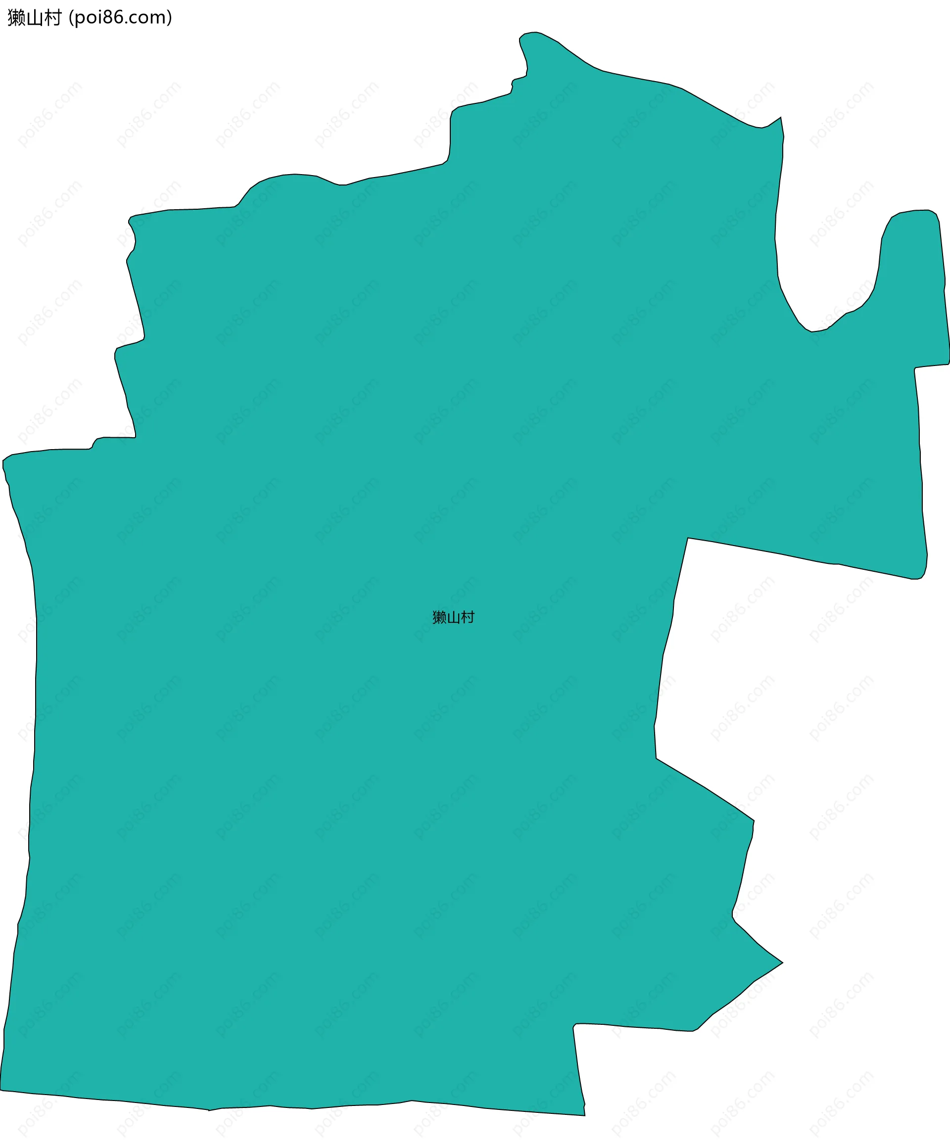 獭山村边界地图