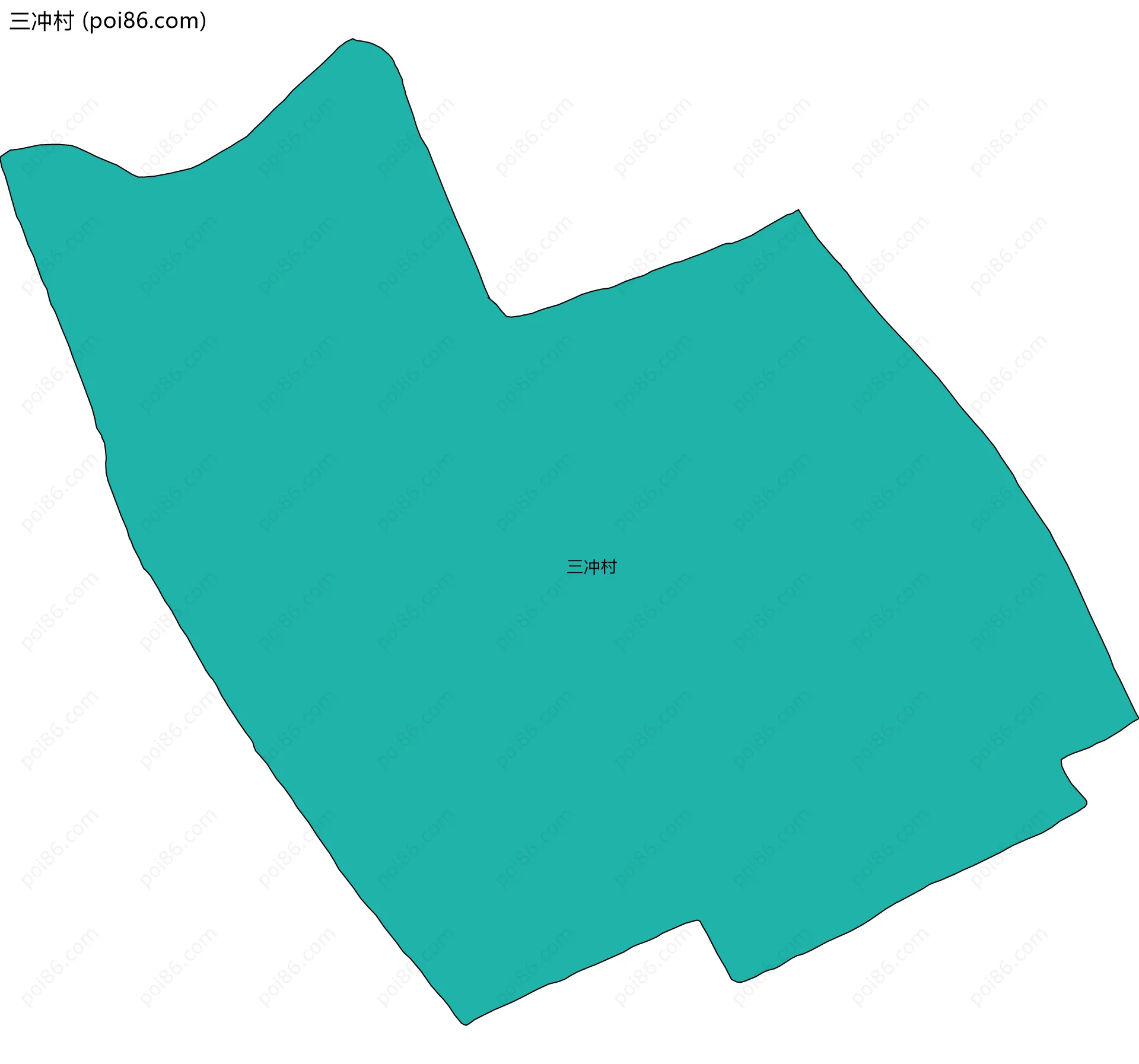 三冲村边界地图