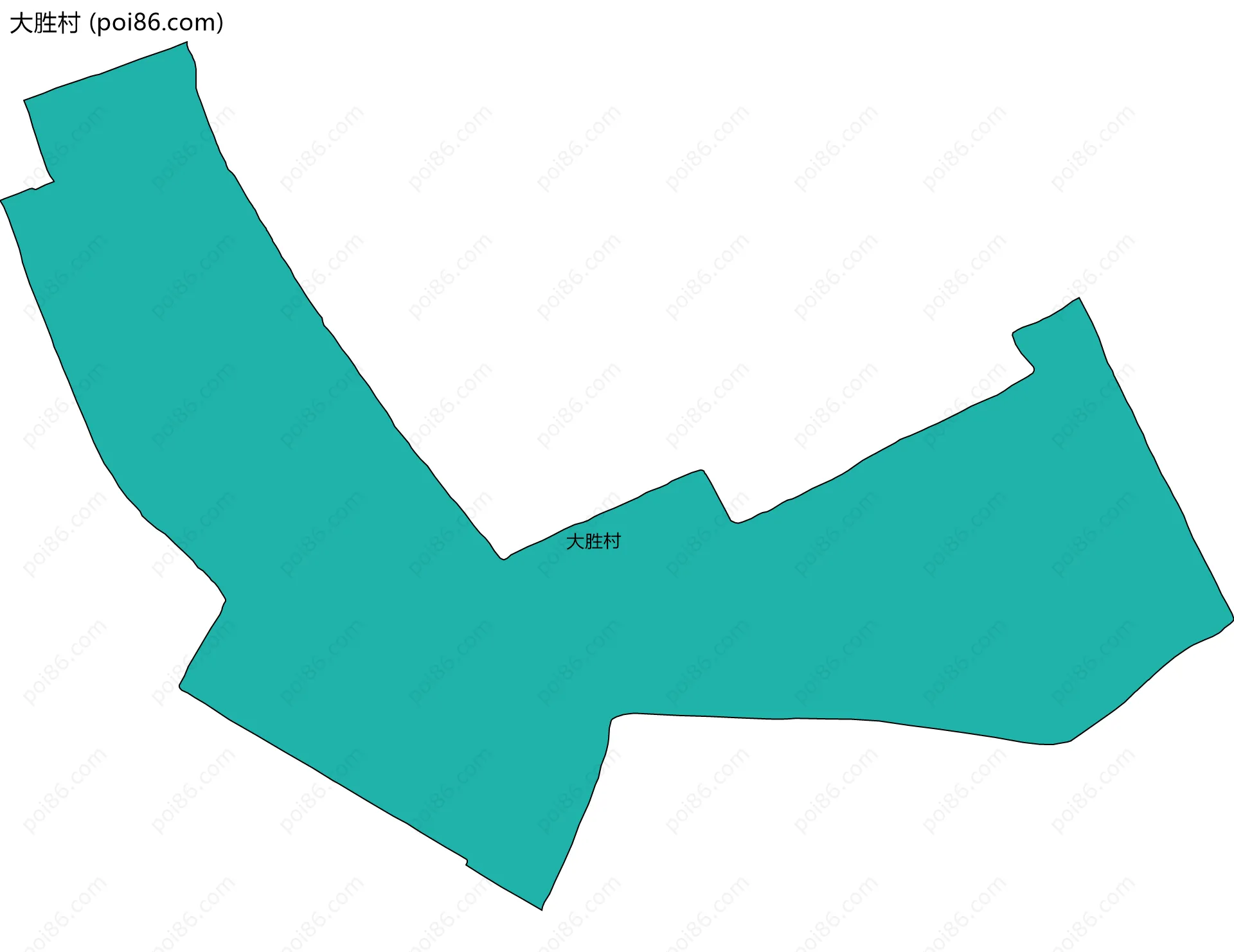 大胜村边界地图