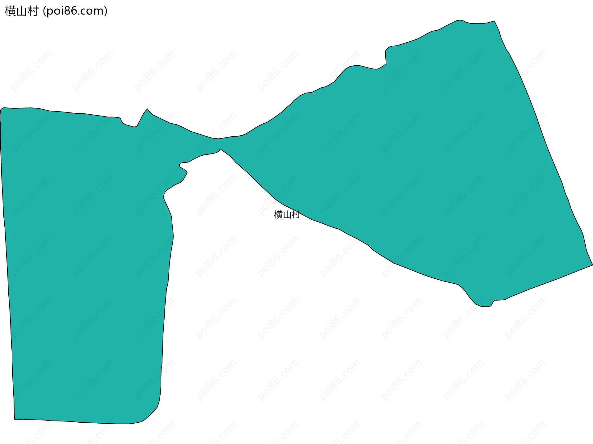 横山村边界地图