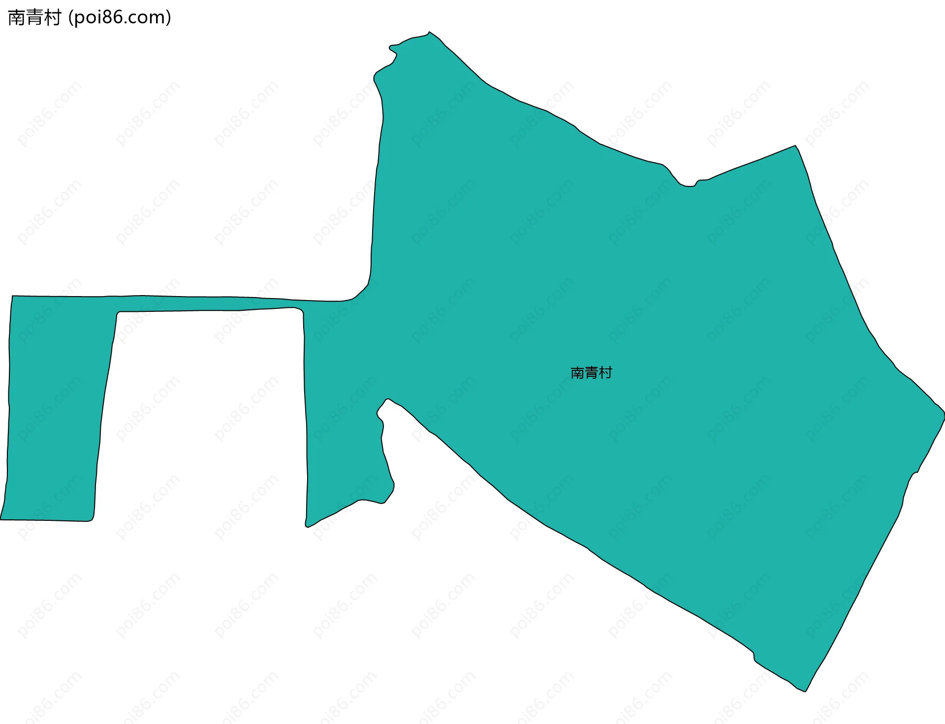 南青村边界地图