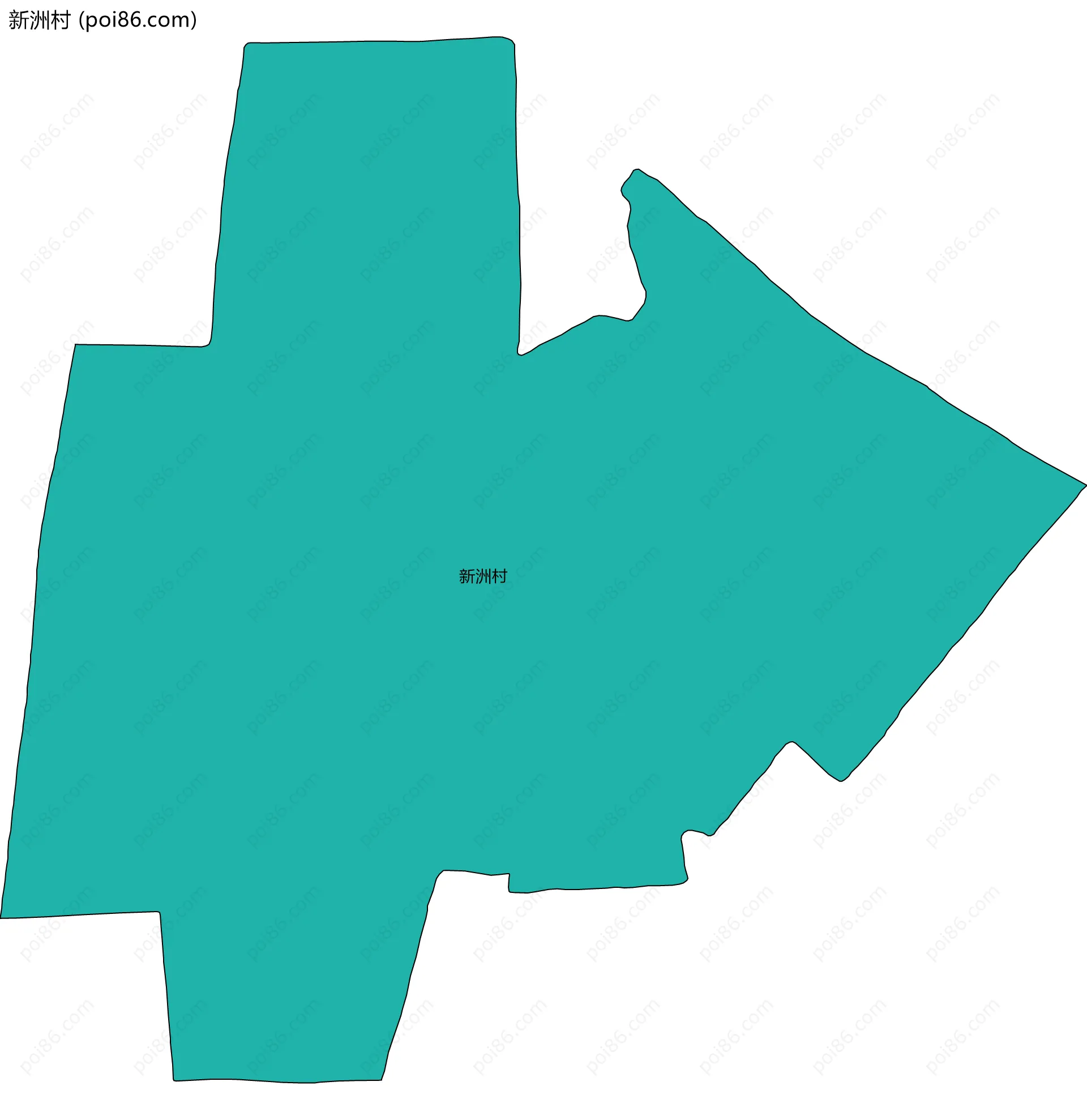 新洲村边界地图