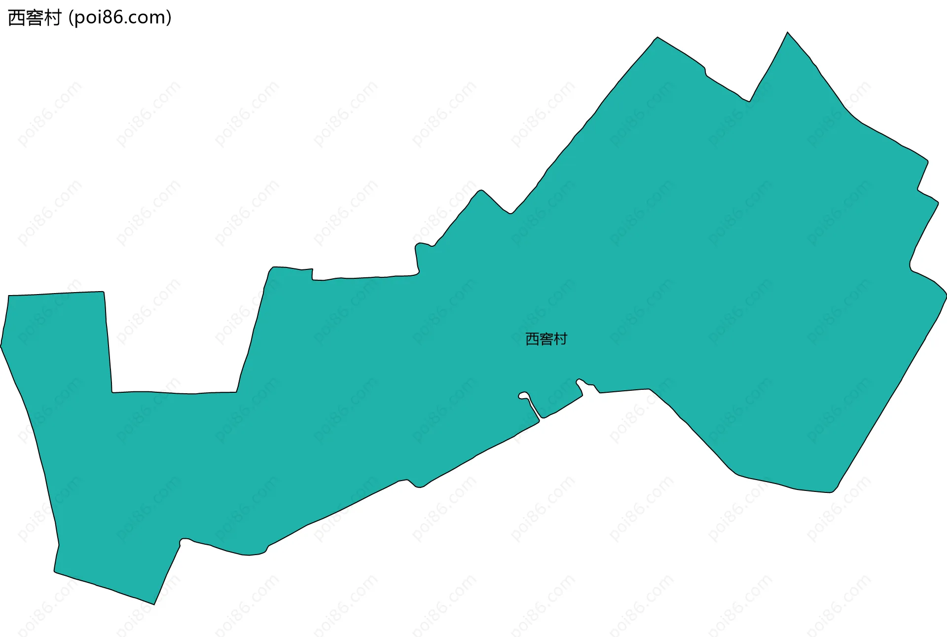 西窖村边界地图