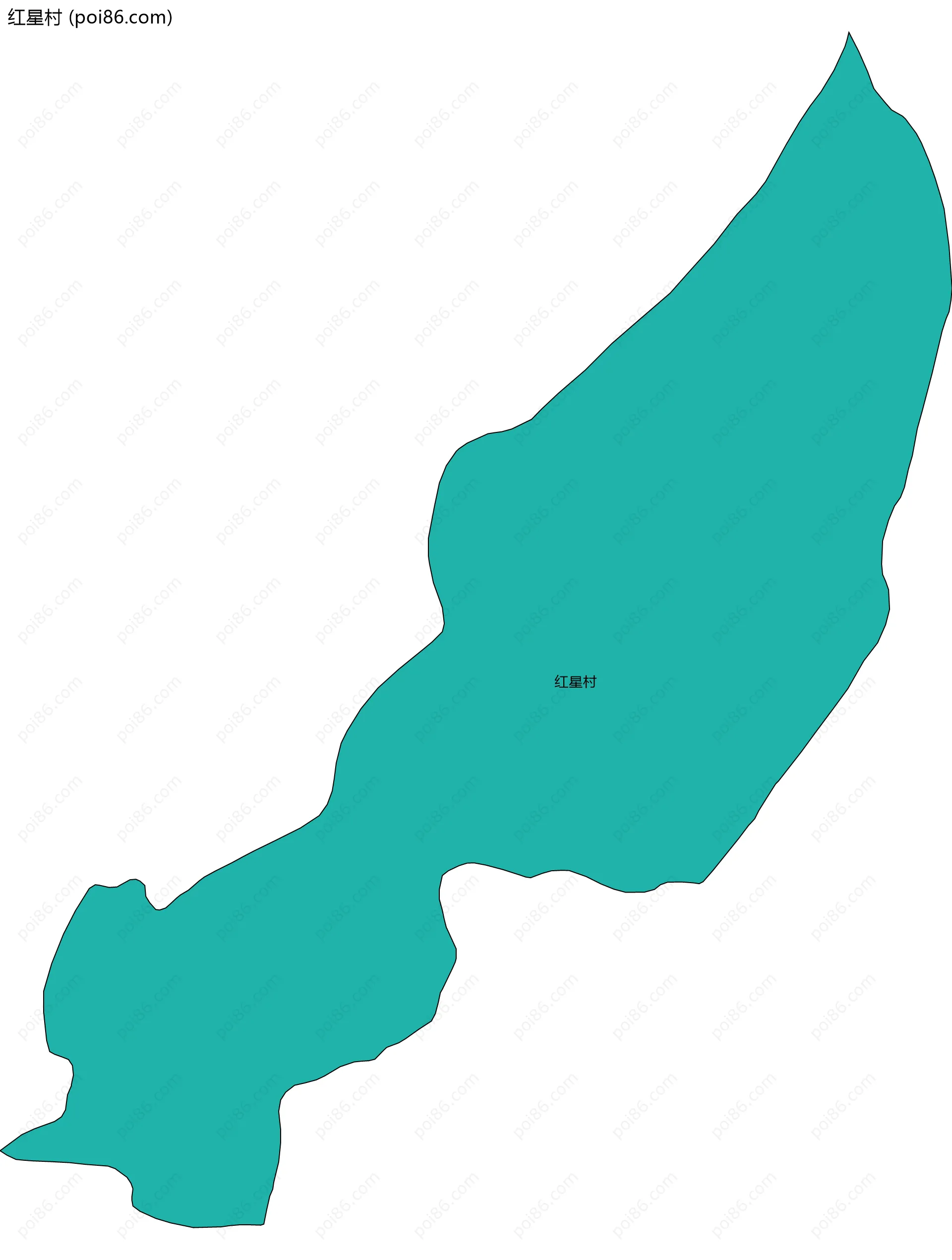 红星村边界地图