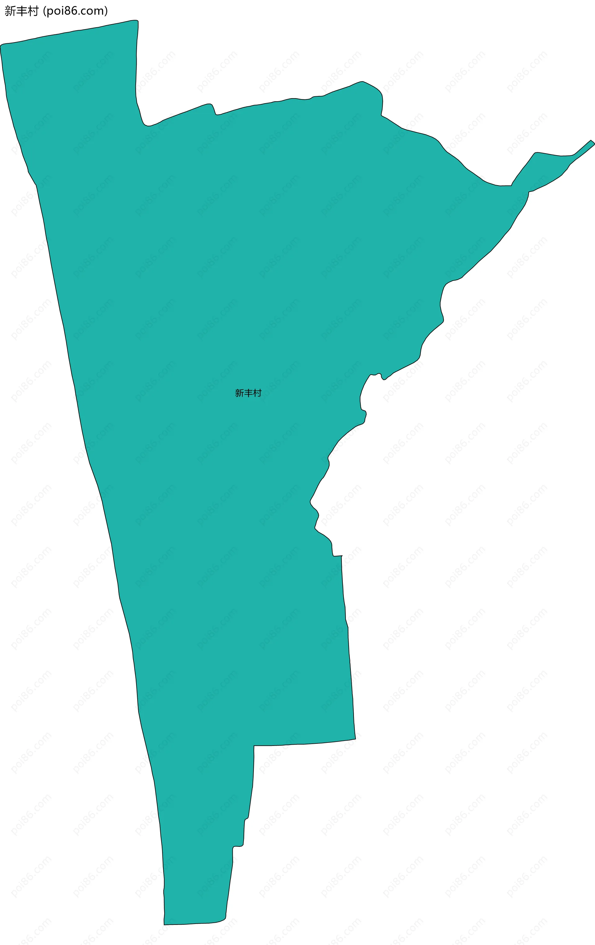 新丰村边界地图