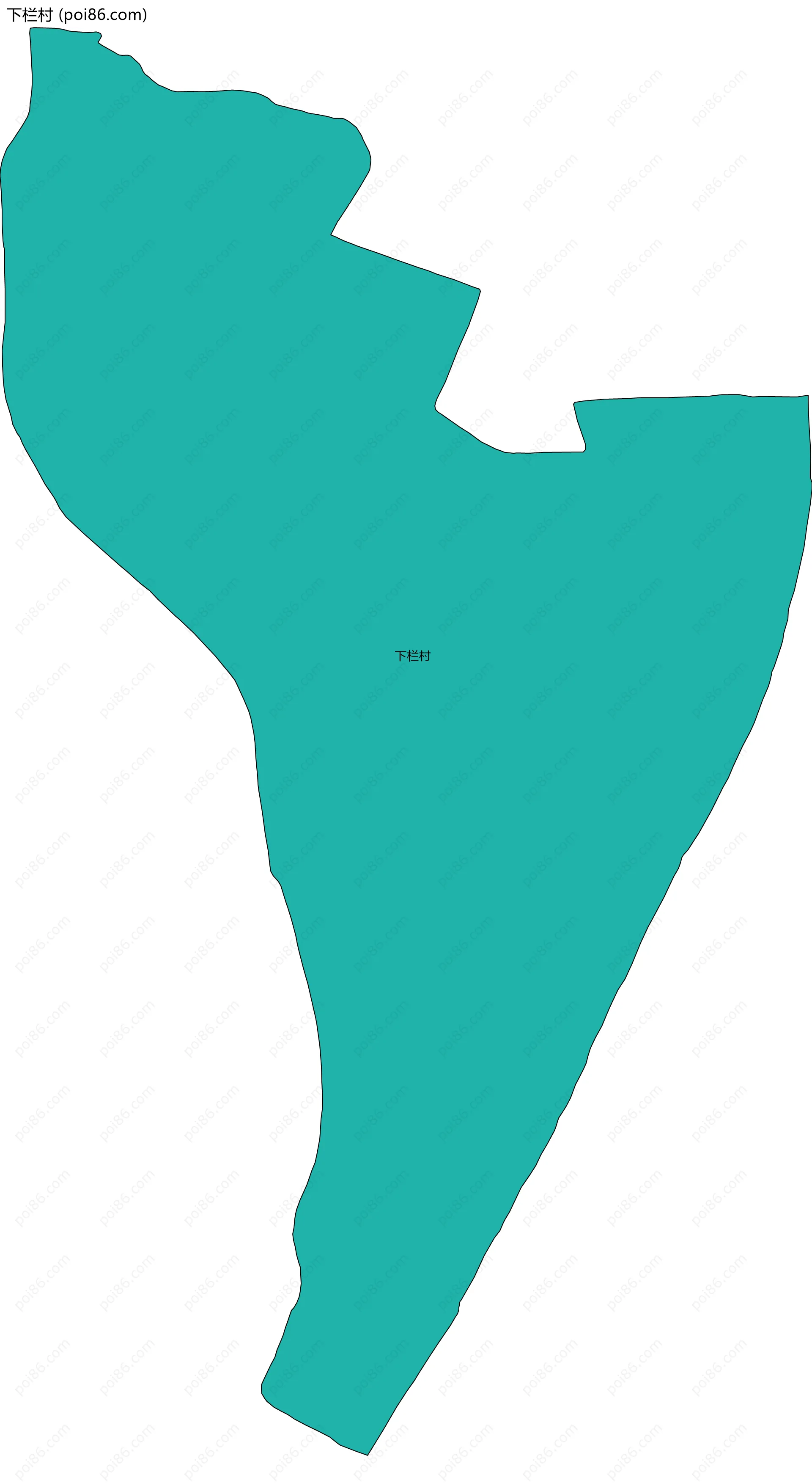 下栏村边界地图