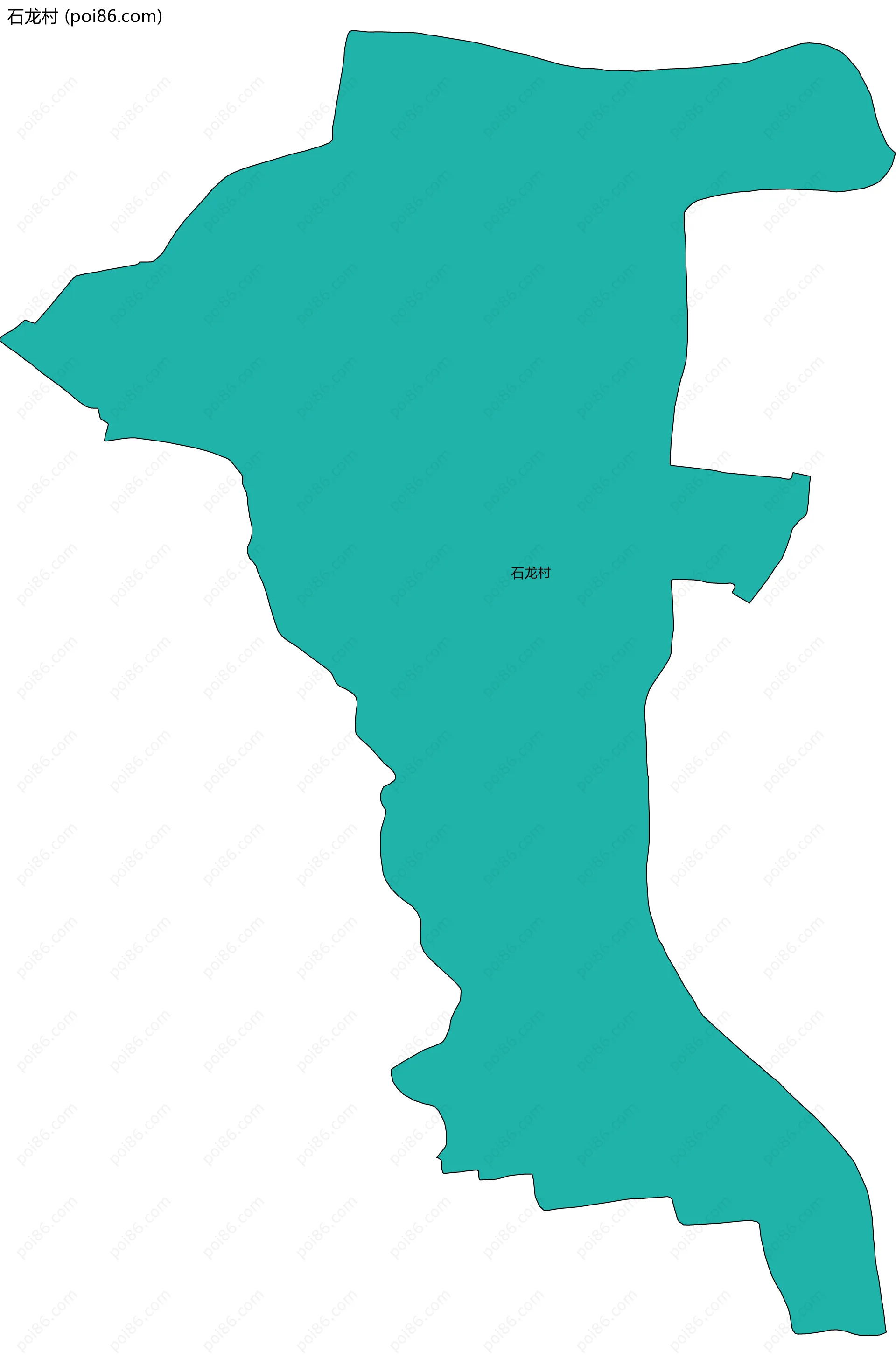 石龙村边界地图