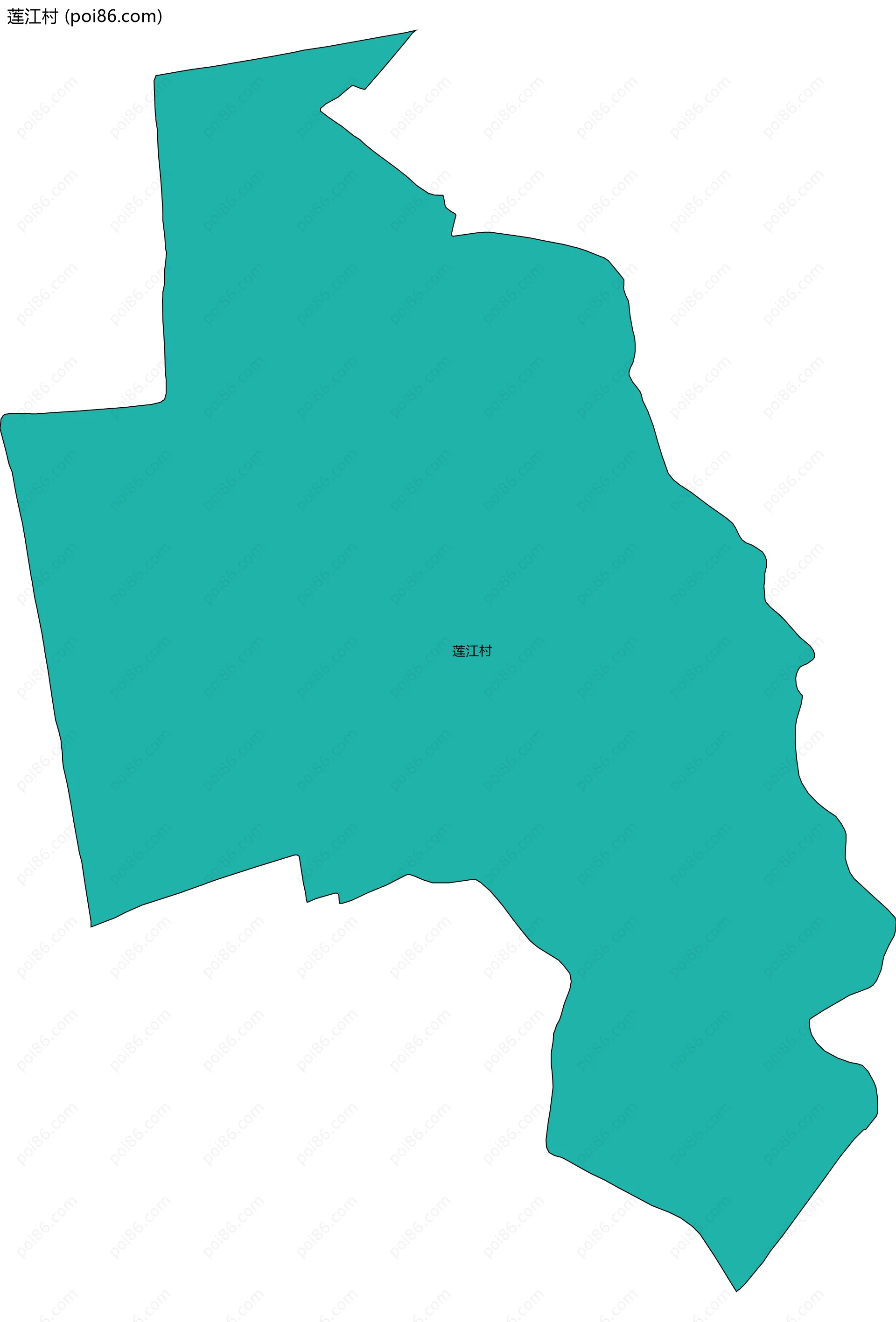 莲江村边界地图