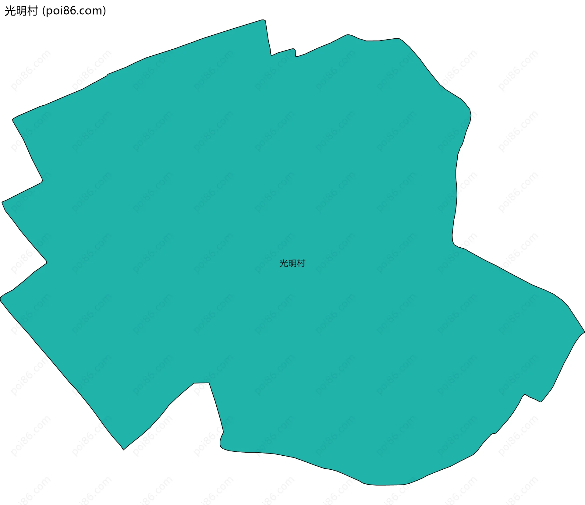 光明村边界地图