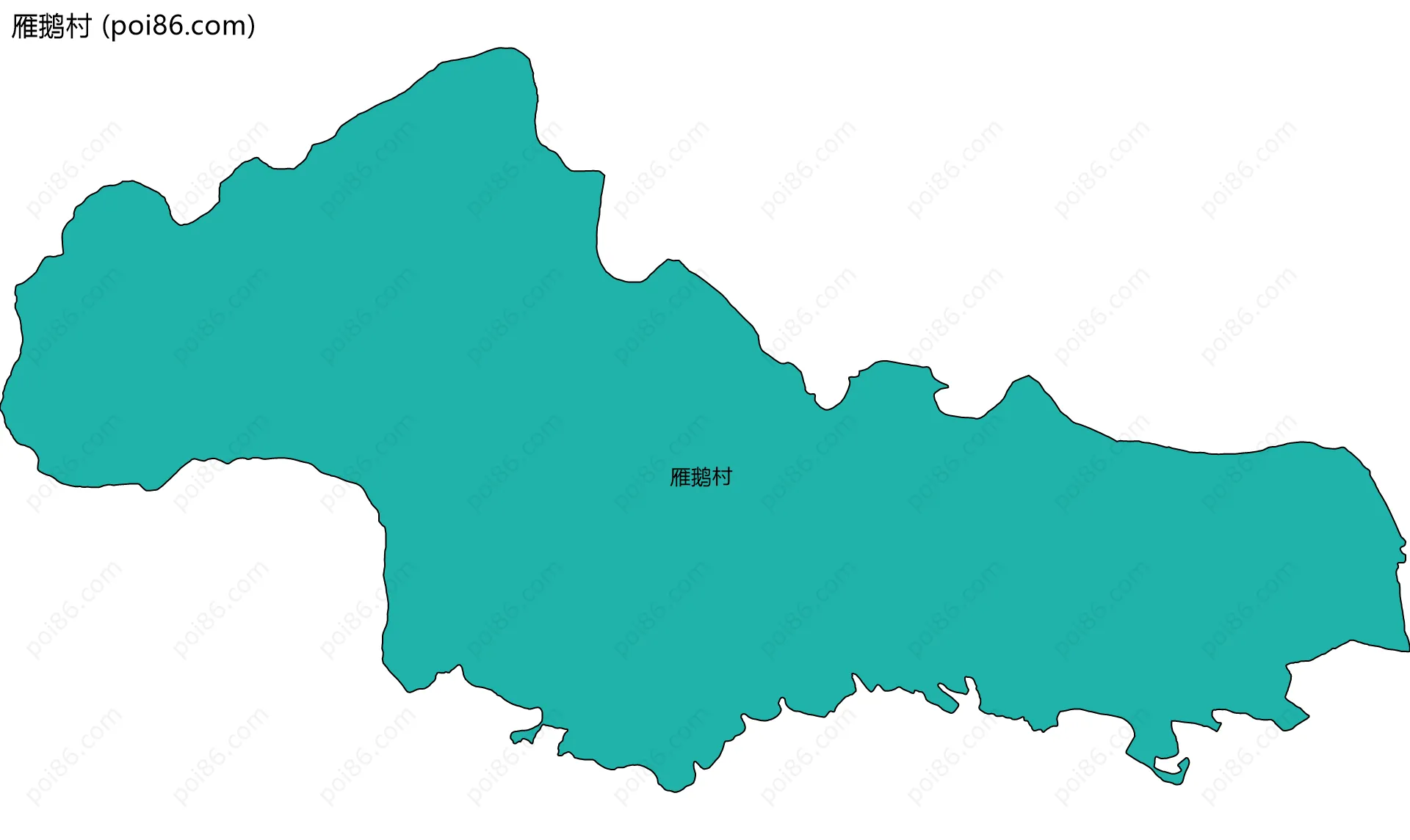 雁鹅村边界地图