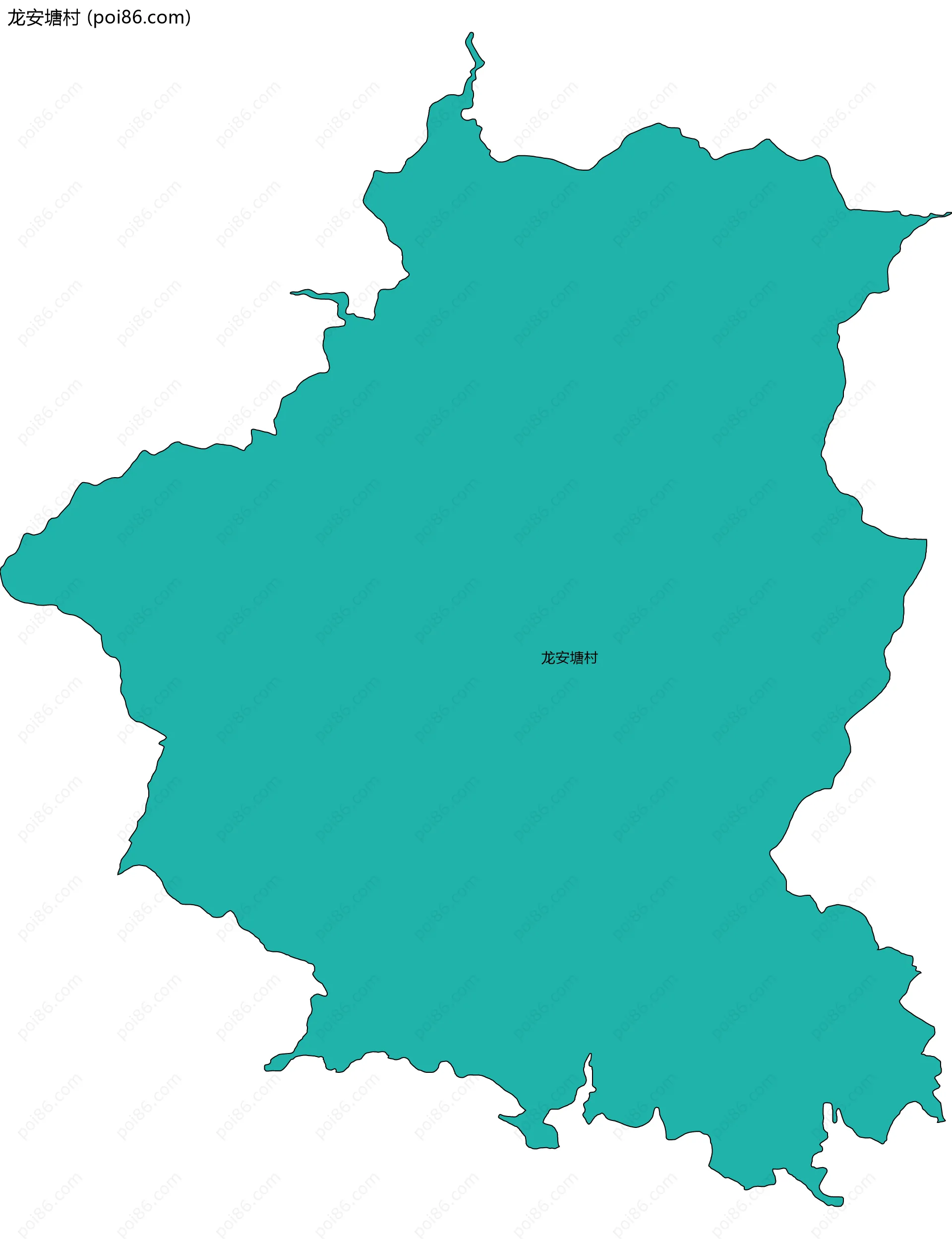 龙安塘村边界地图