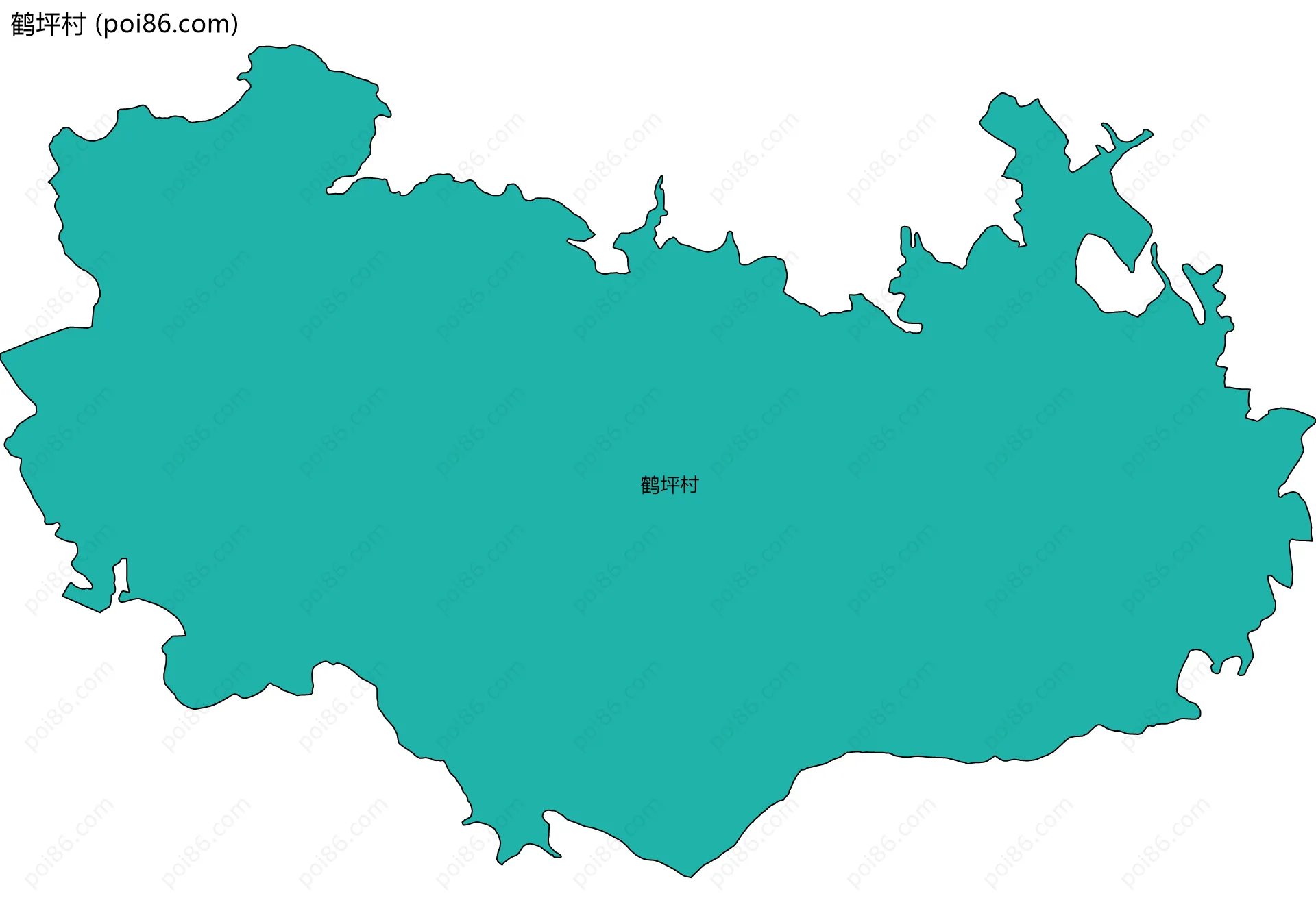 鹤坪村边界地图