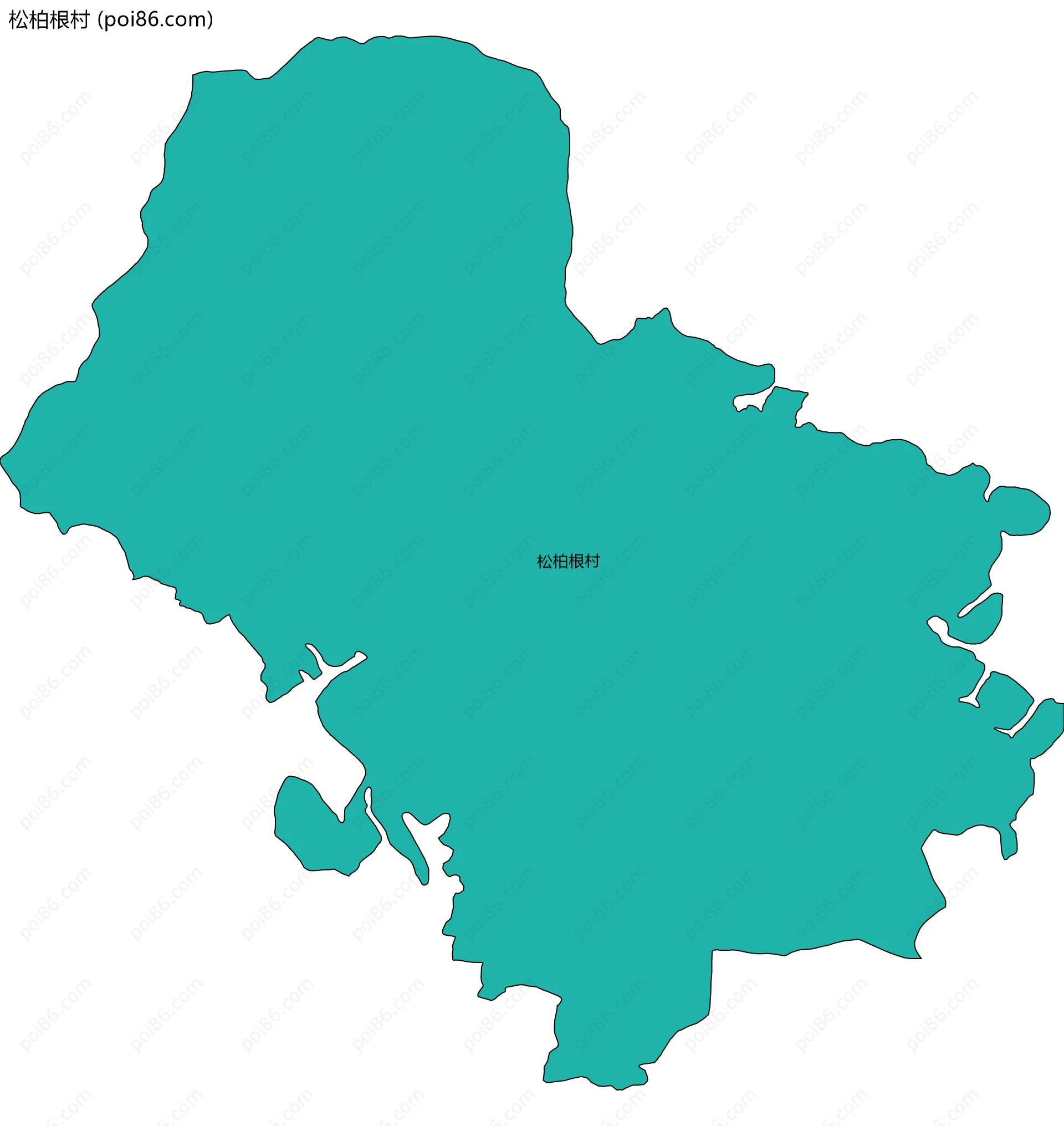 松柏根村边界地图