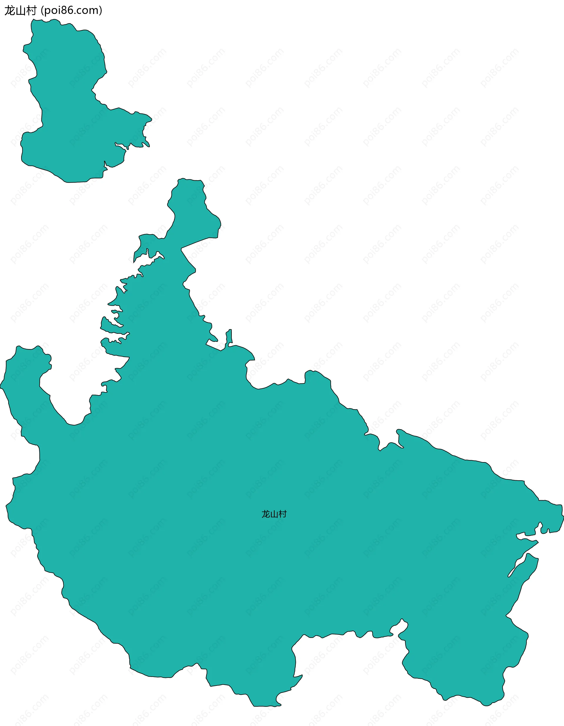 龙山村边界地图