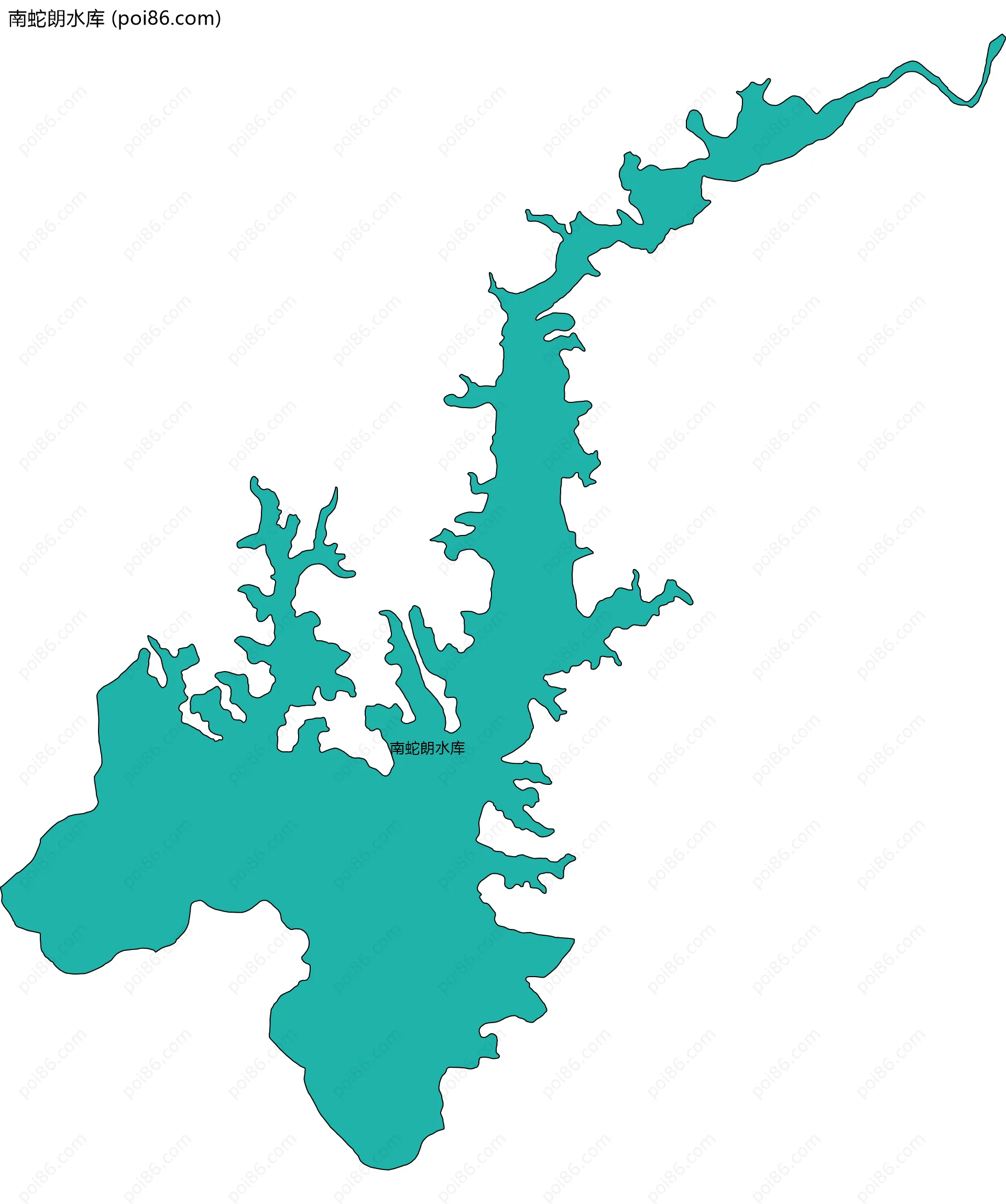 南蛇朗水库边界地图