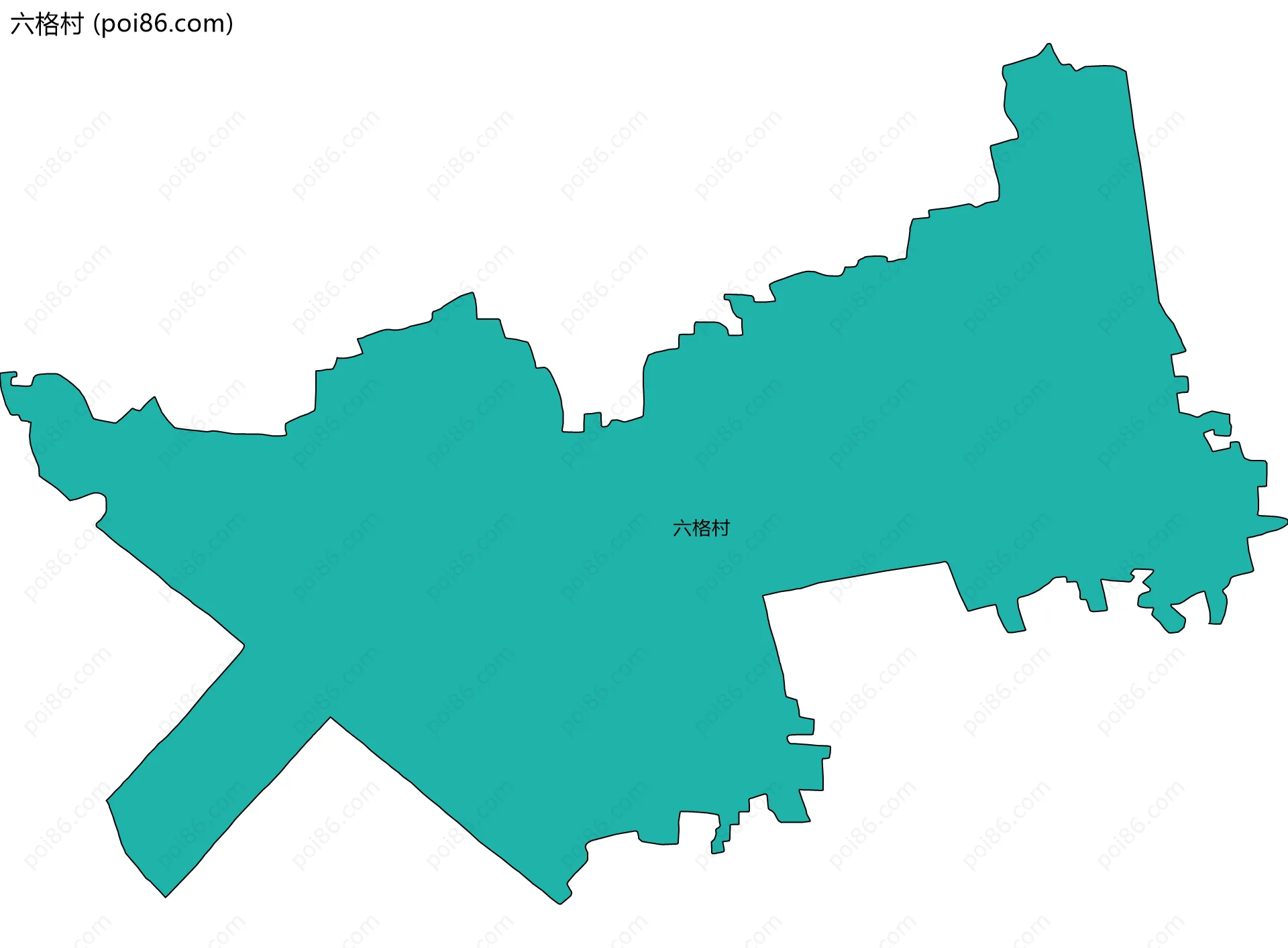 六格村边界地图