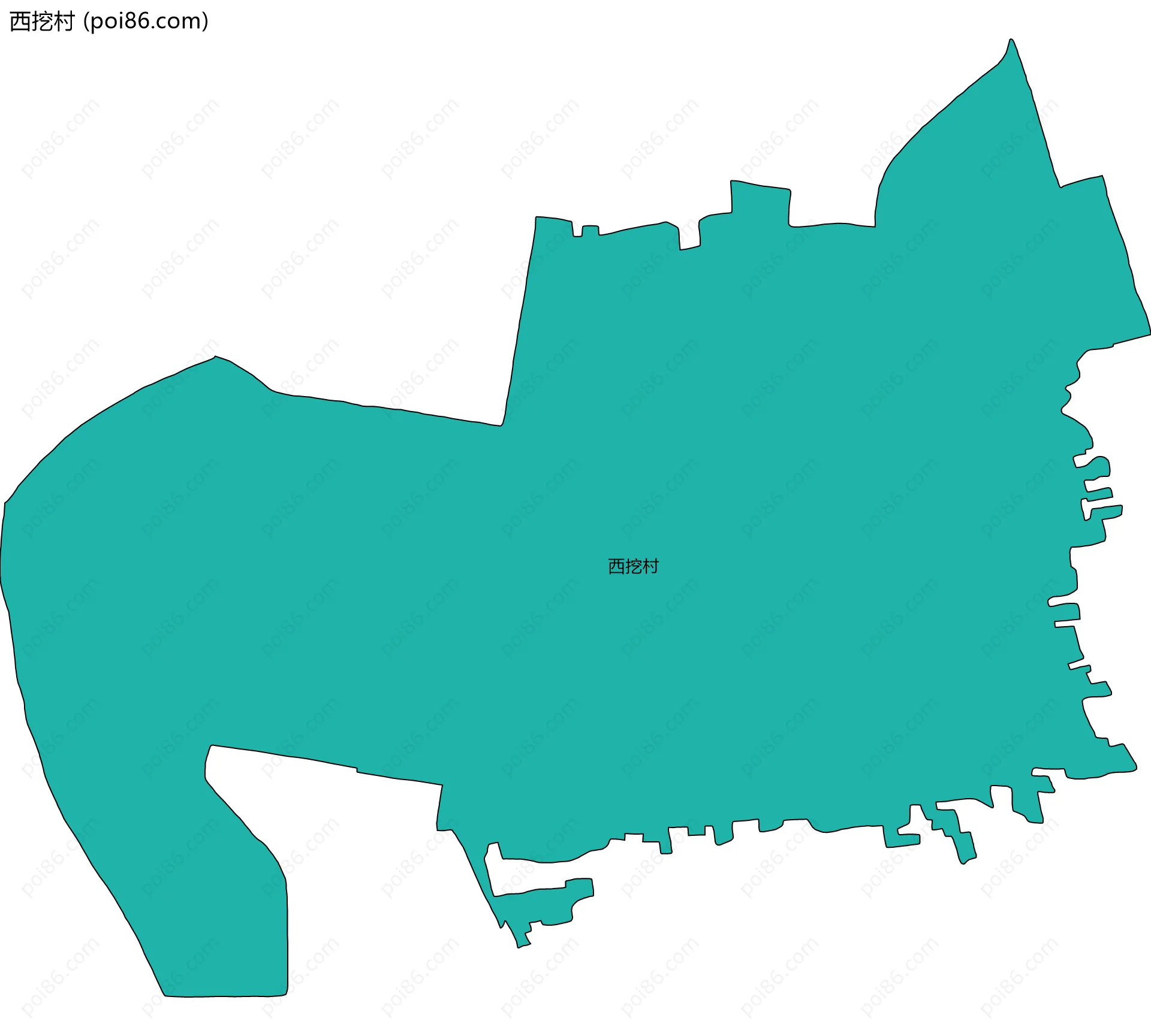 西挖村边界地图