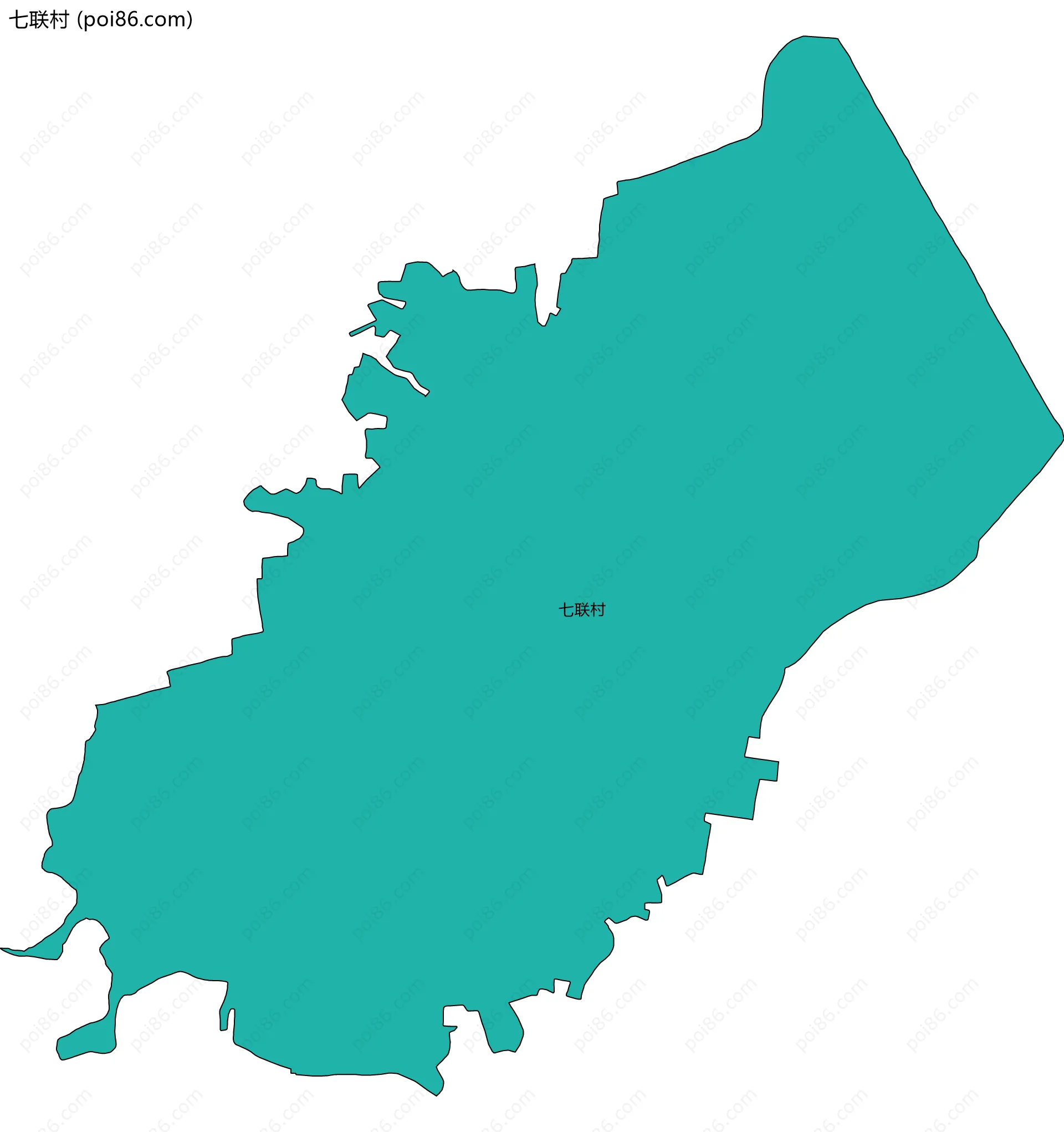 七联村边界地图