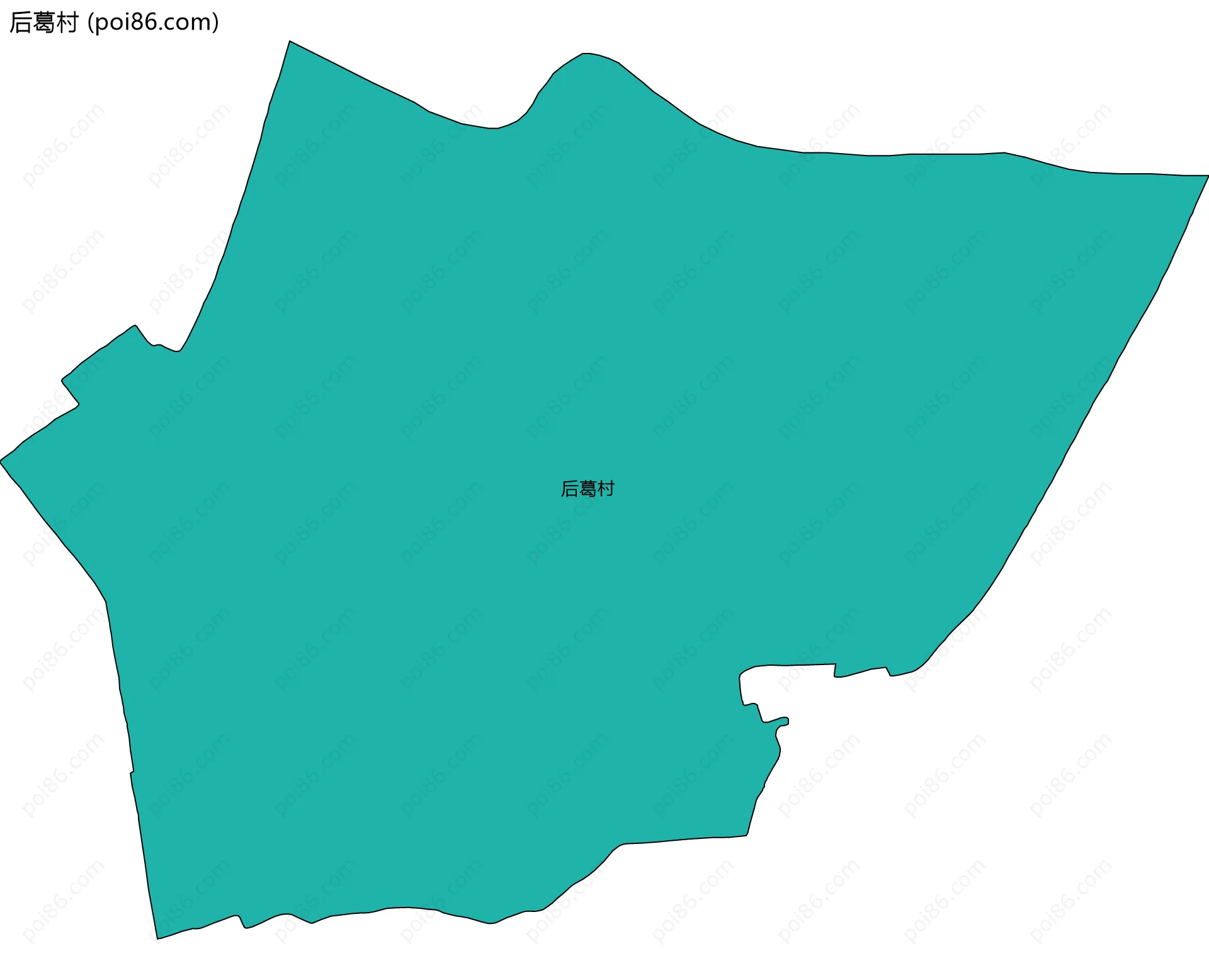 后葛村边界地图