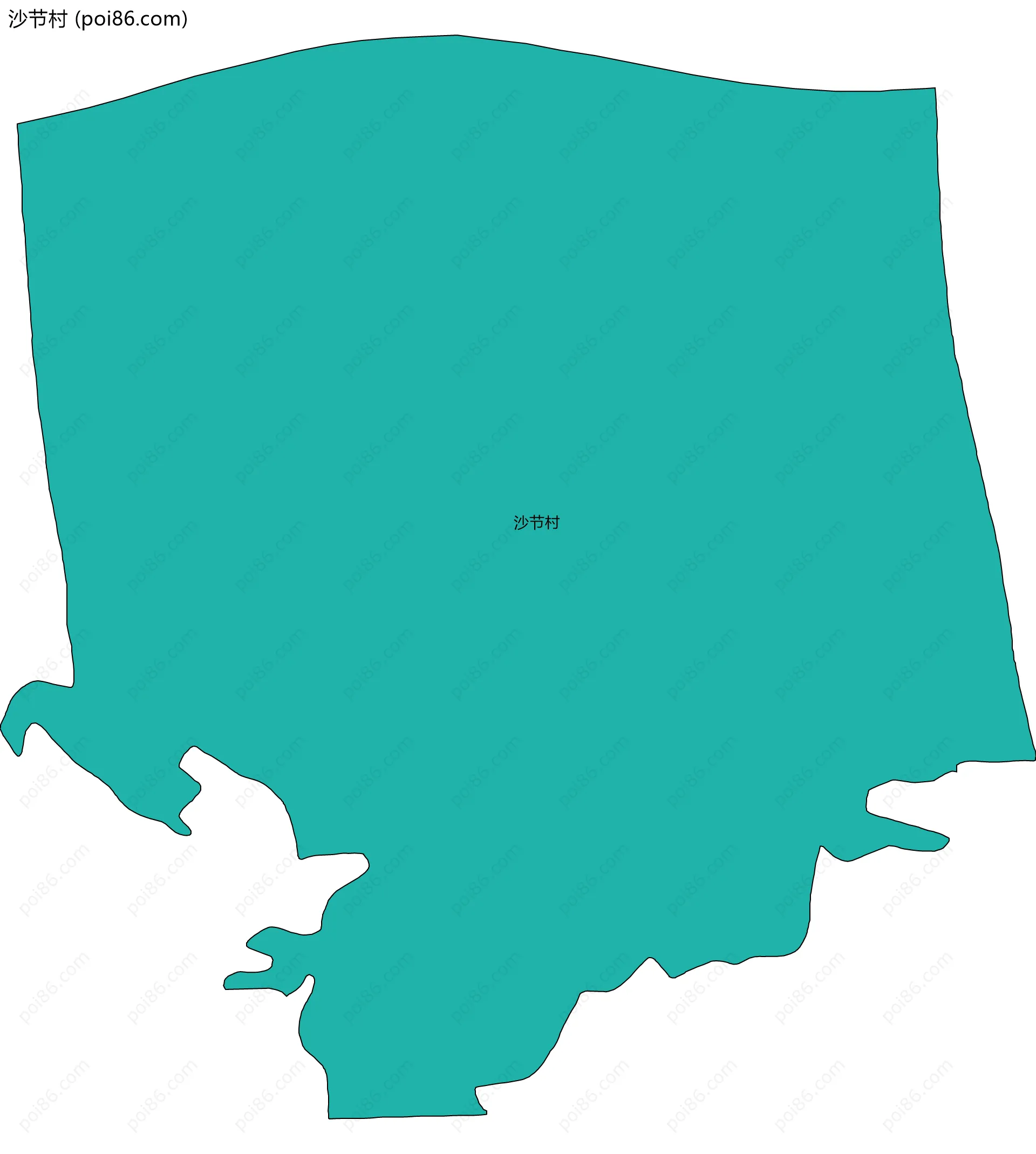 沙节村边界地图