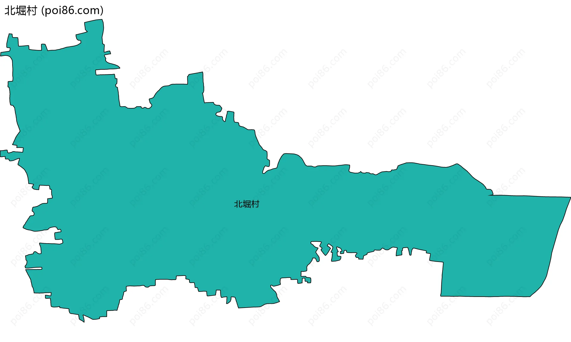 北堀村边界地图