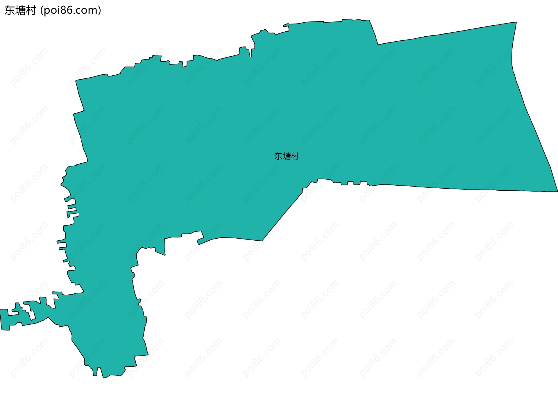 东塘村边界地图