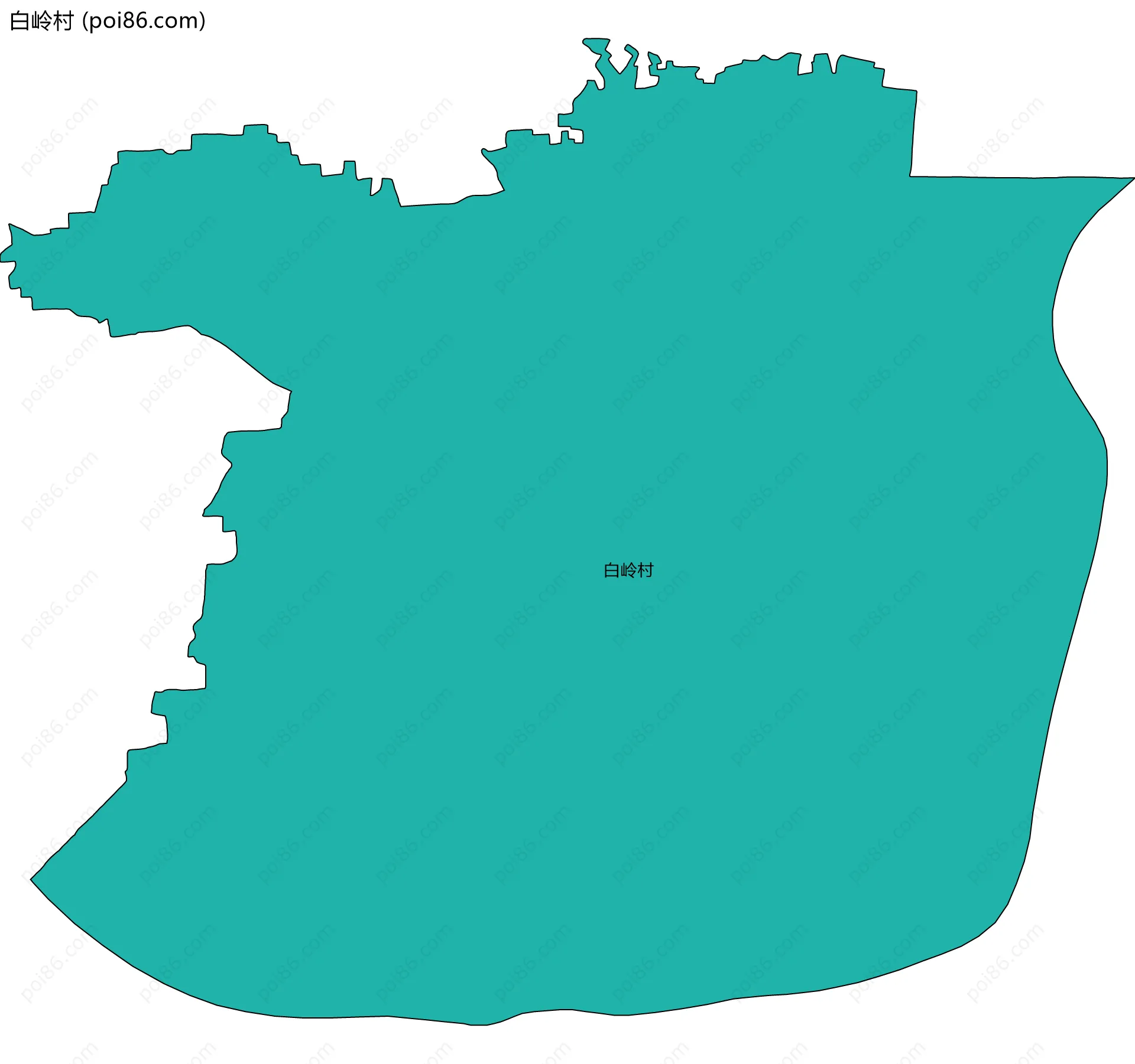 白岭村边界地图