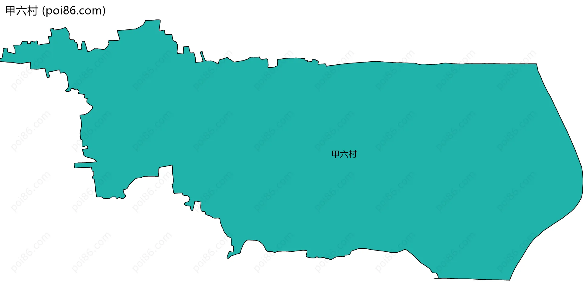 甲六村边界地图