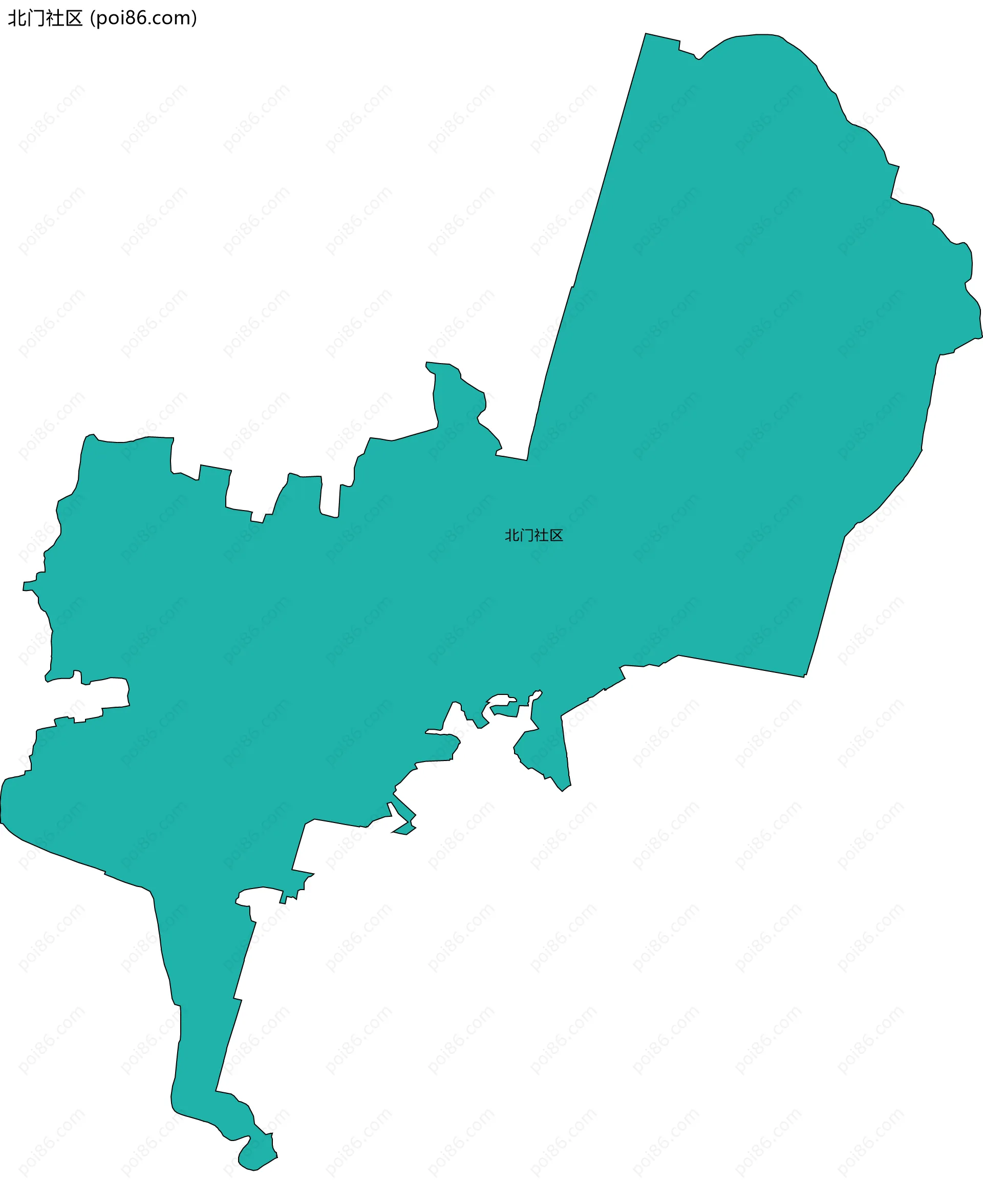 北门社区边界地图