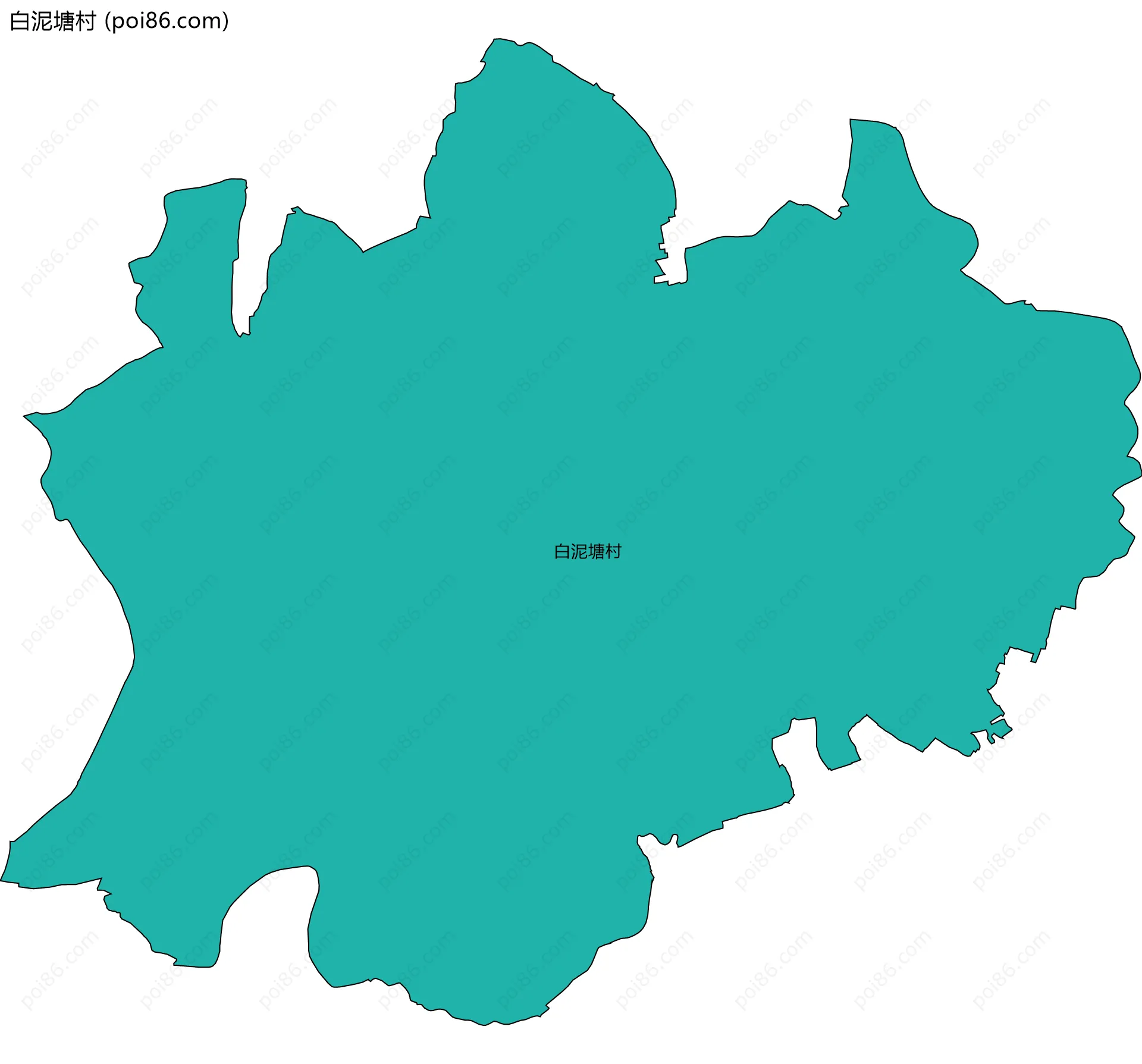 白泥塘村边界地图