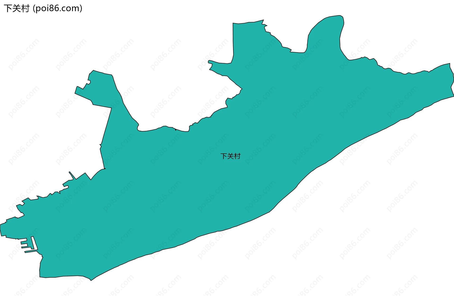 下关村边界地图