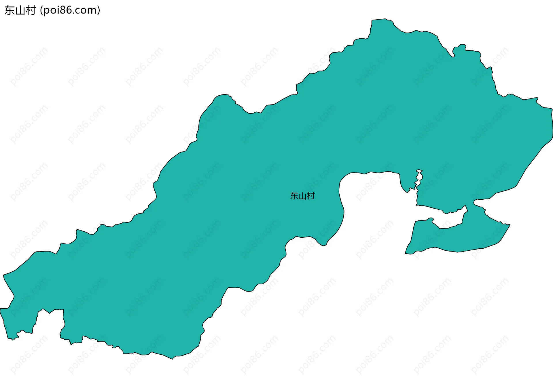 东山村边界地图