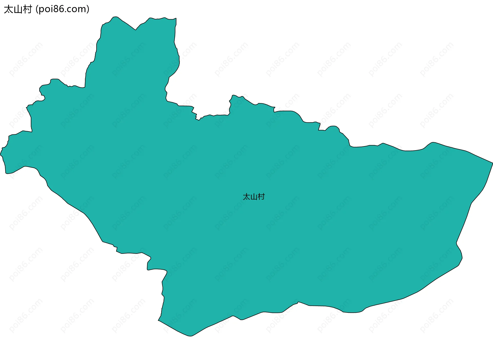 太山村边界地图