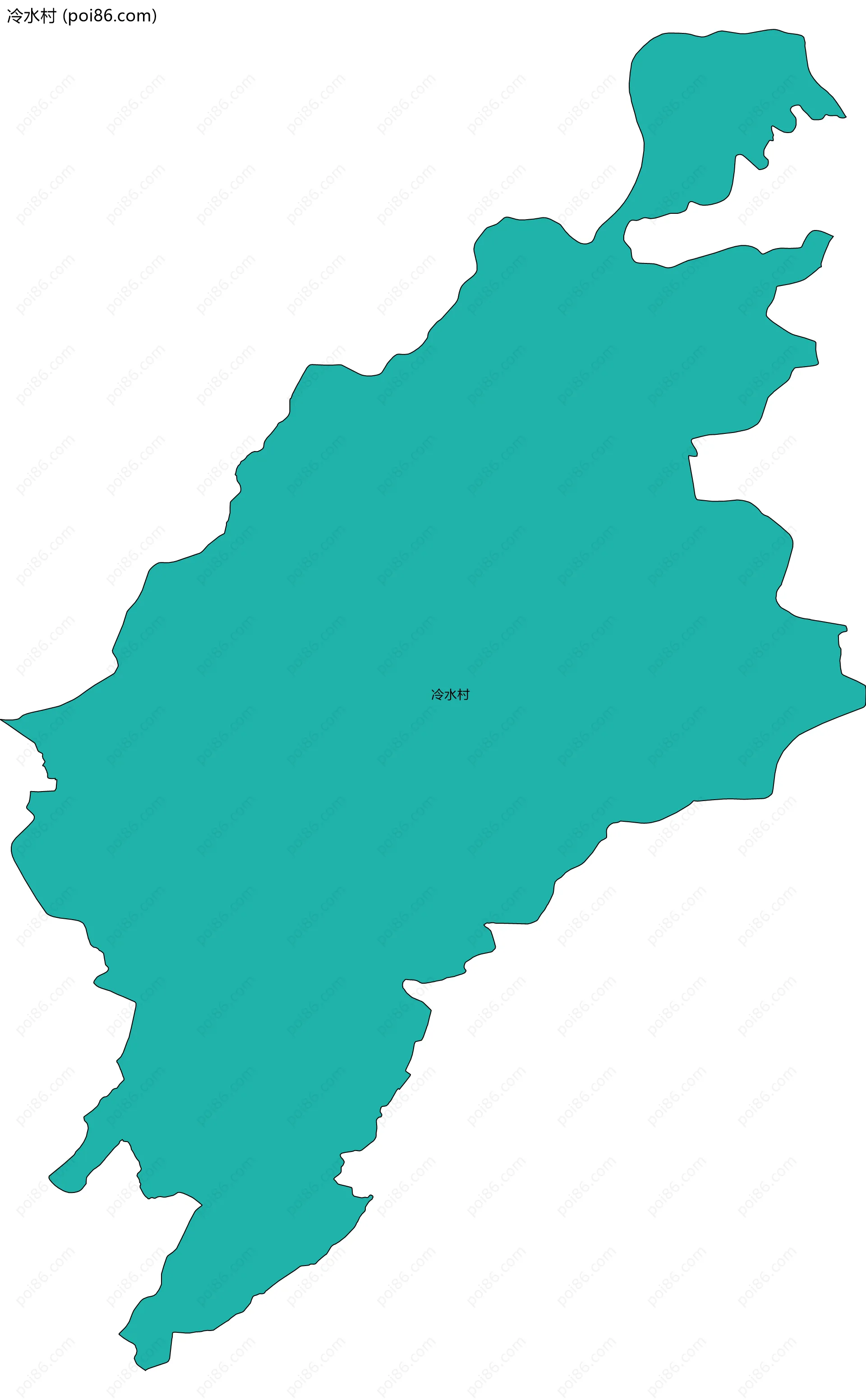 冷水村边界地图