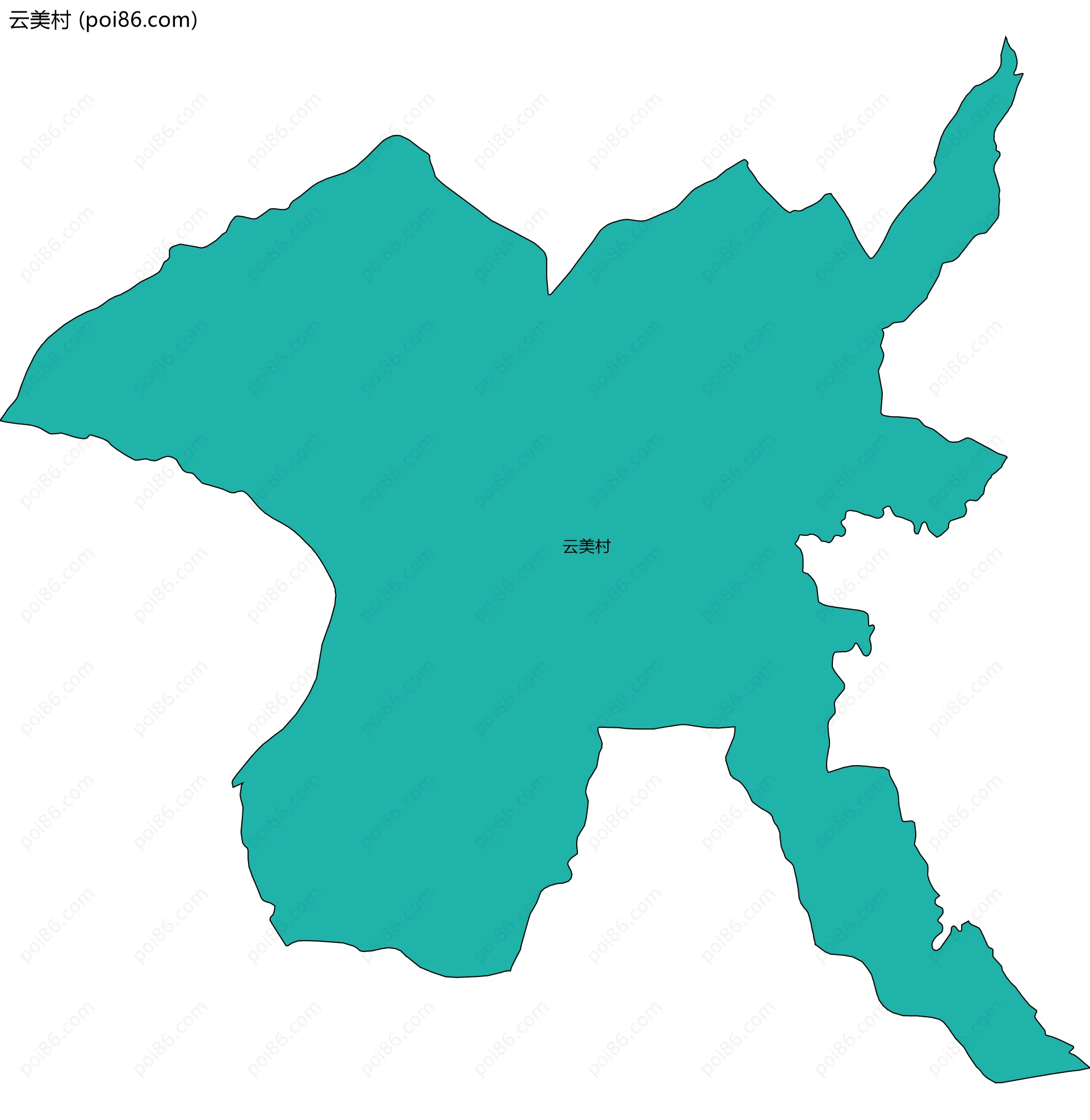 云美村边界地图