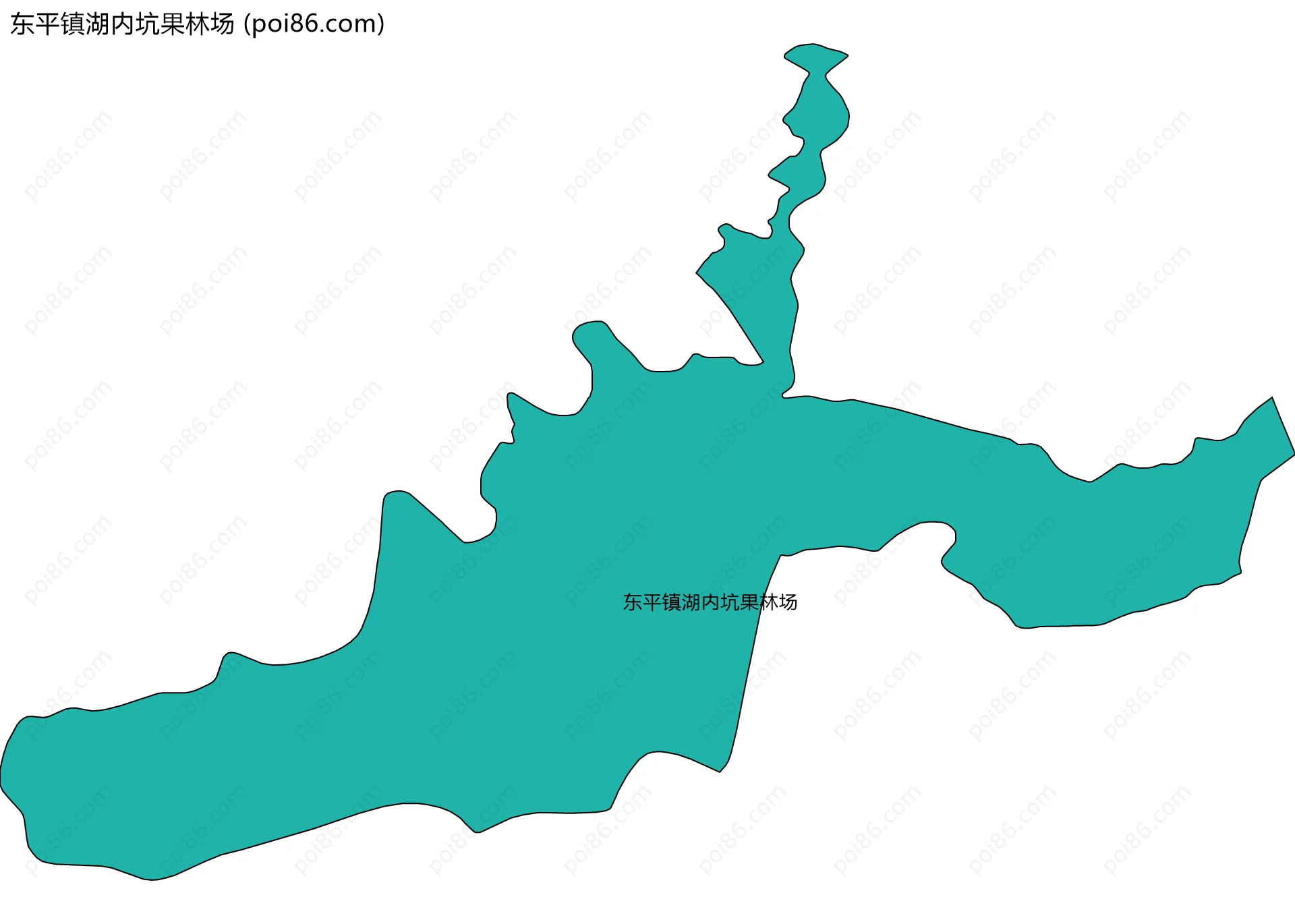 东平镇湖内坑果林场边界地图