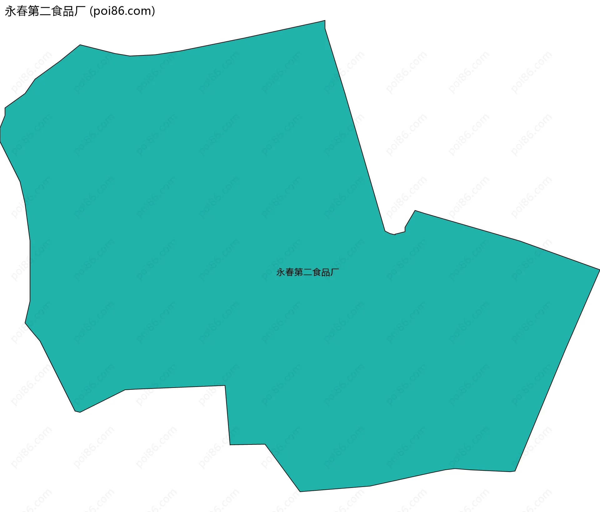 永春第二食品厂边界地图
